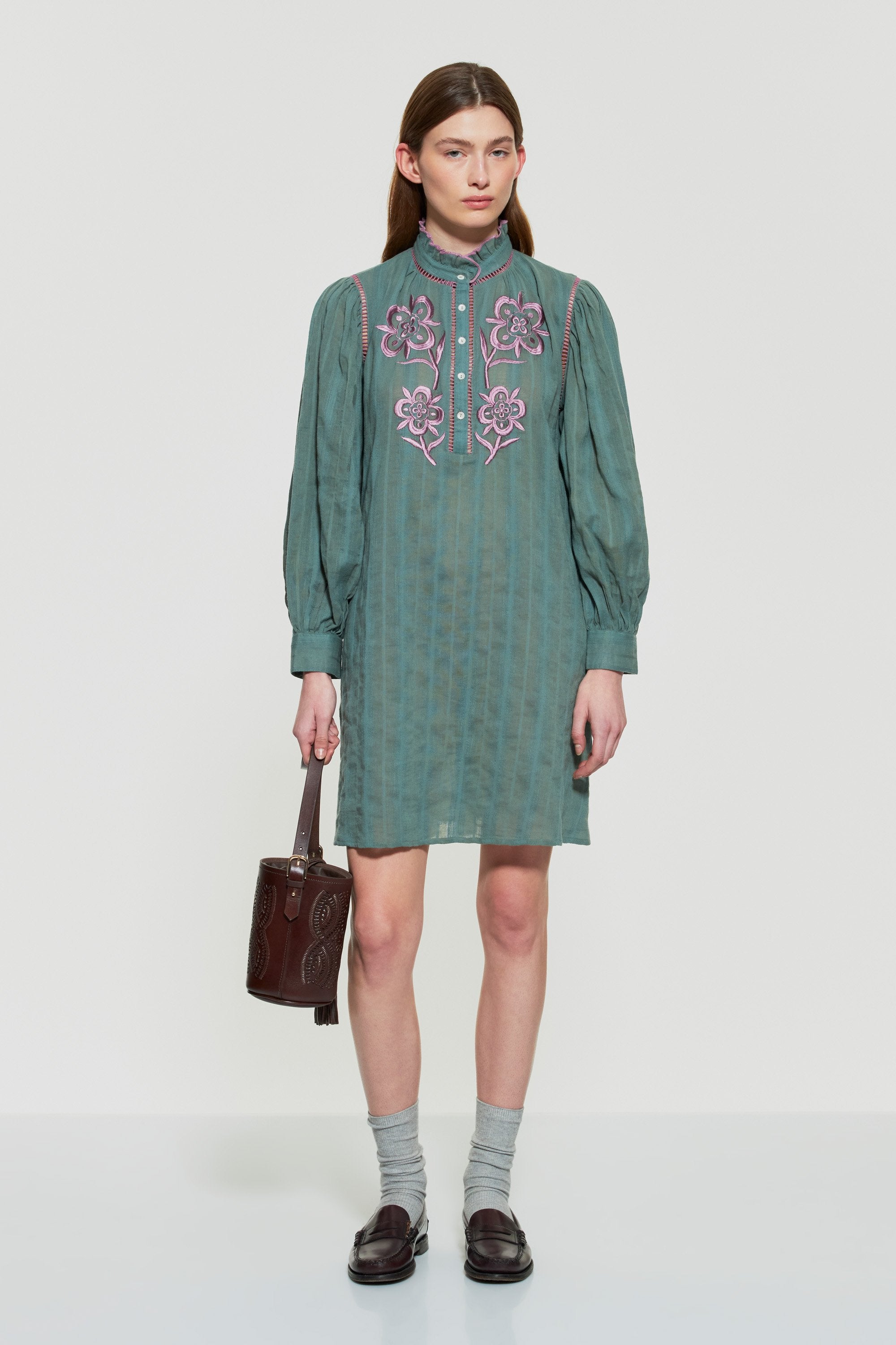 Vani embroidered mini dress