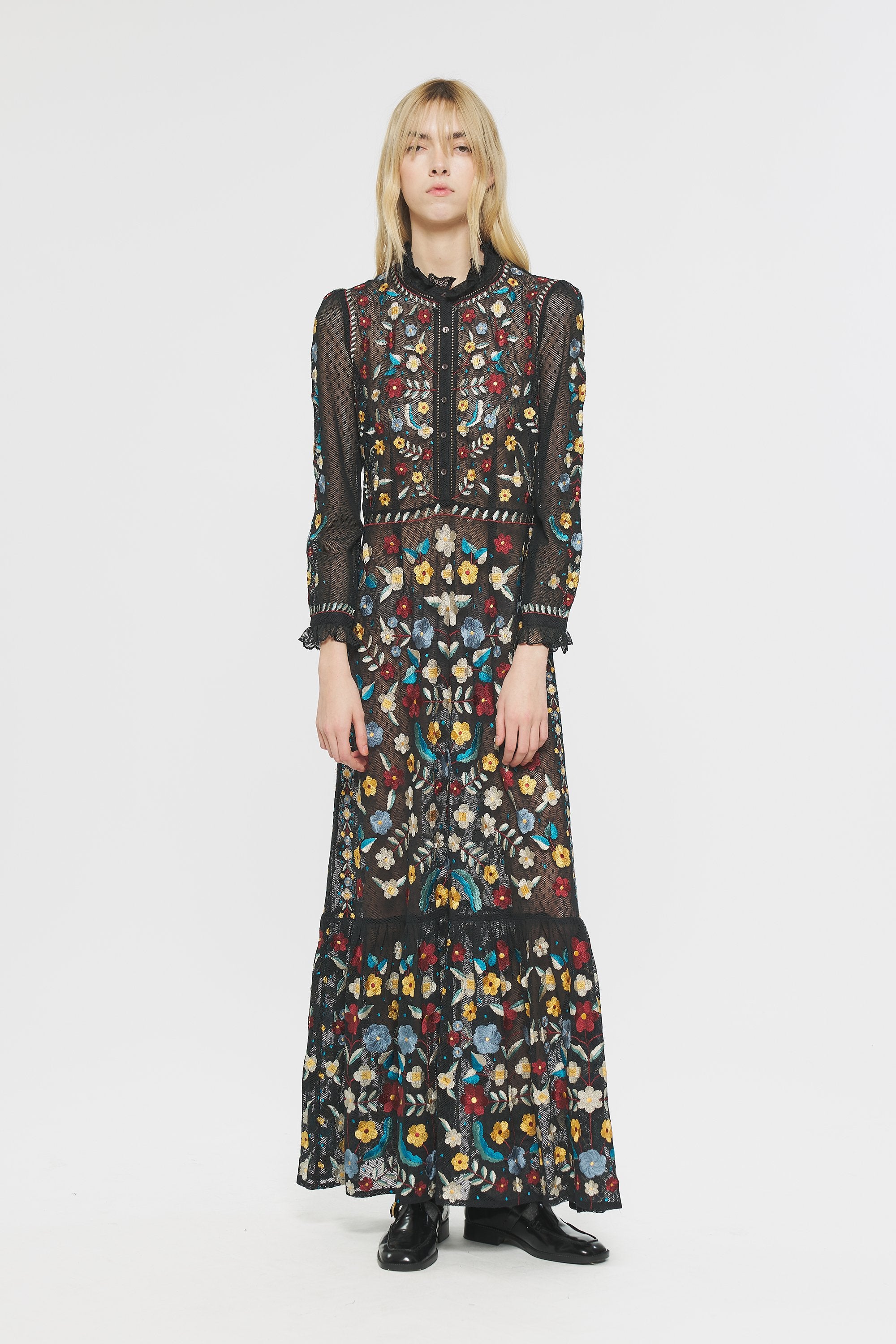 Ariani Embroidered maxi dress