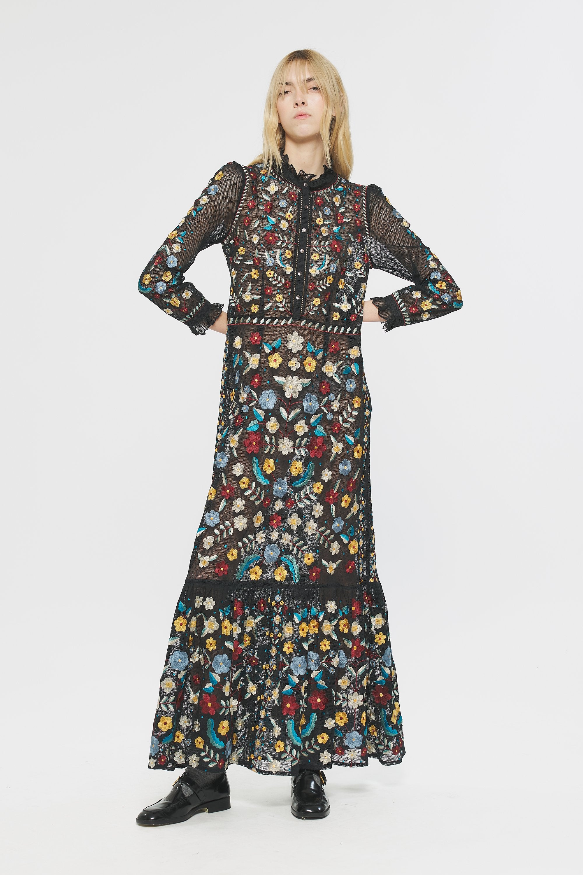 Ariani Embroidered maxi dress