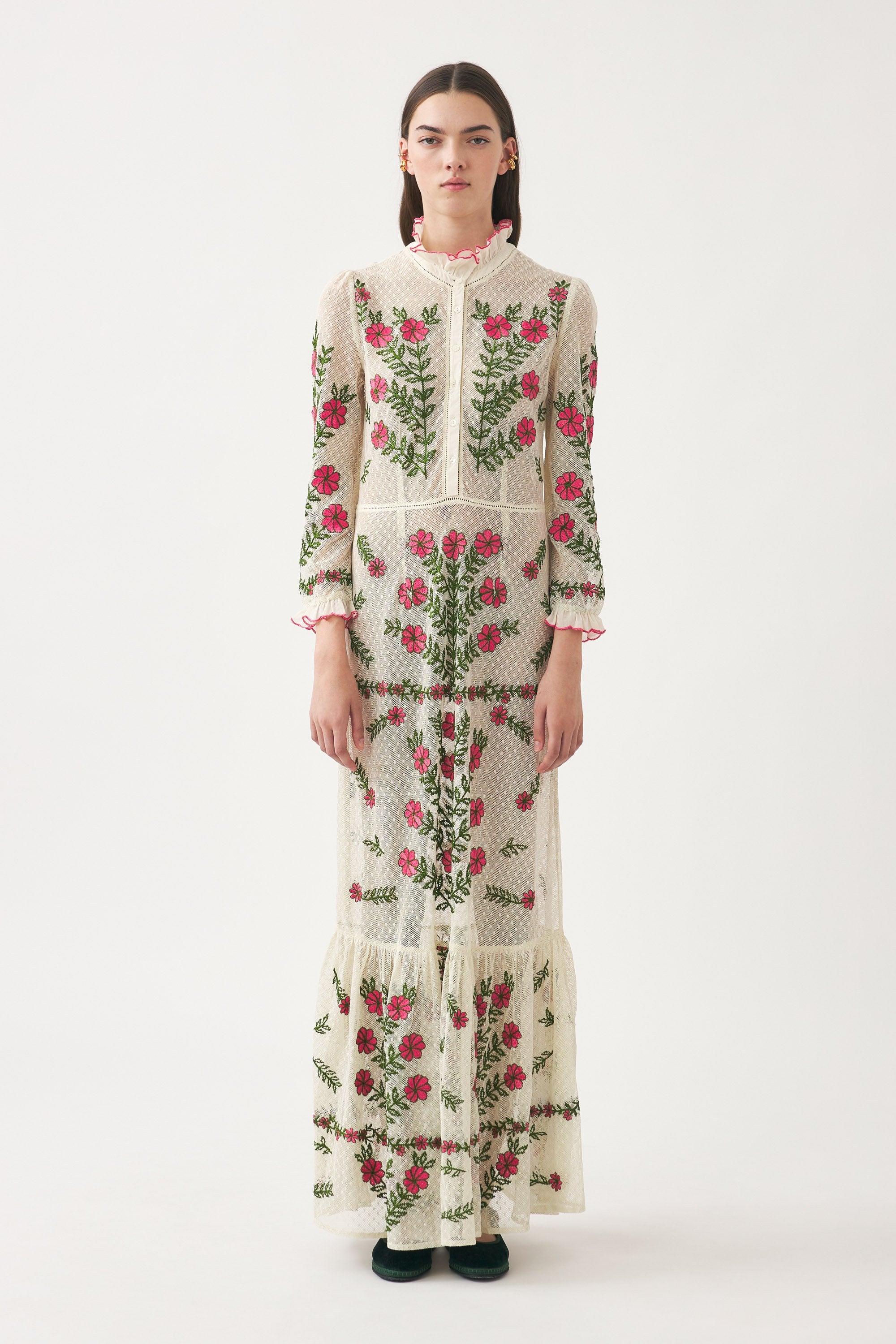 Embroidered maxi dress Ario