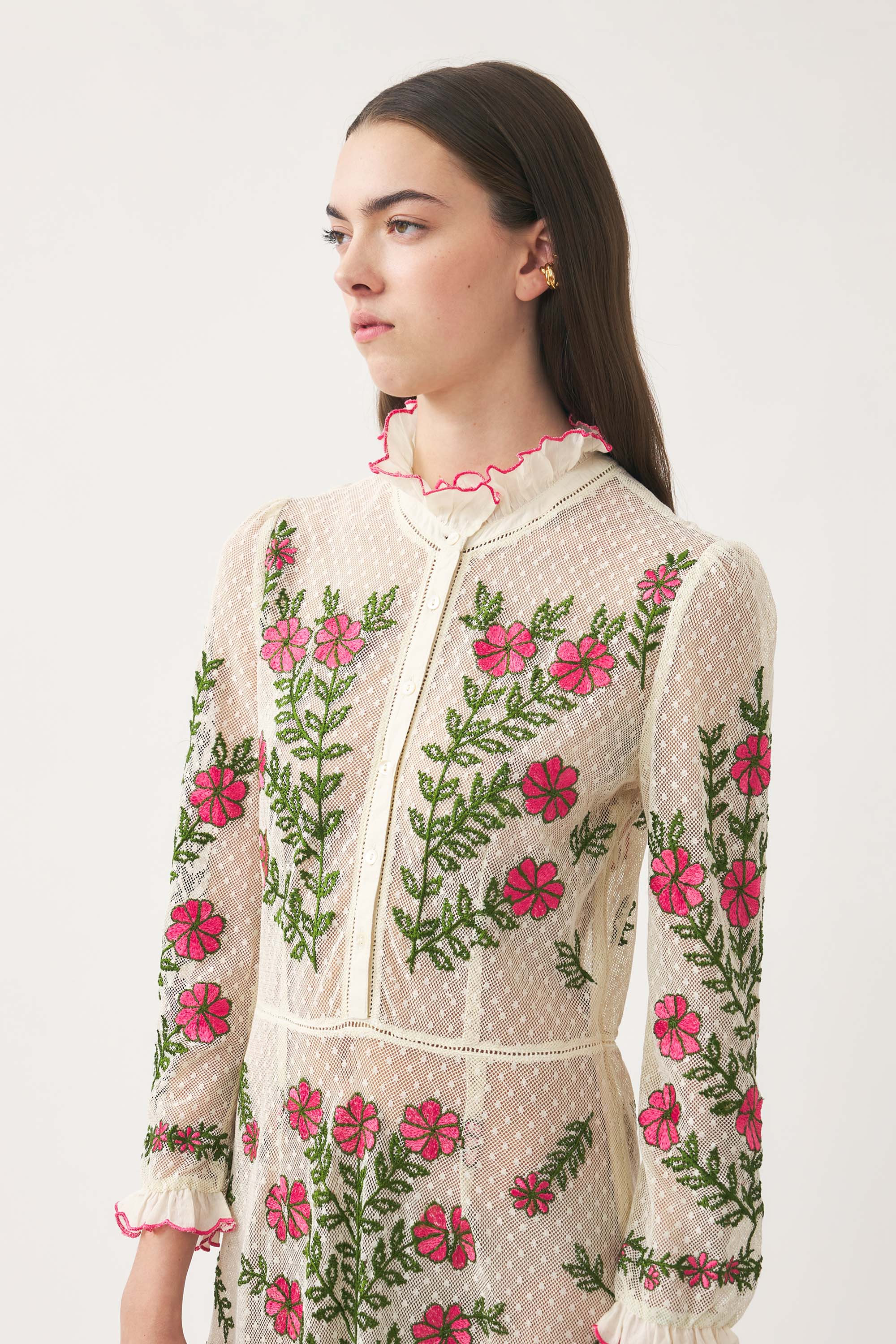 Embroidered maxi dress Ario
