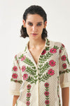 Camicia in pizzo ricamata Ario