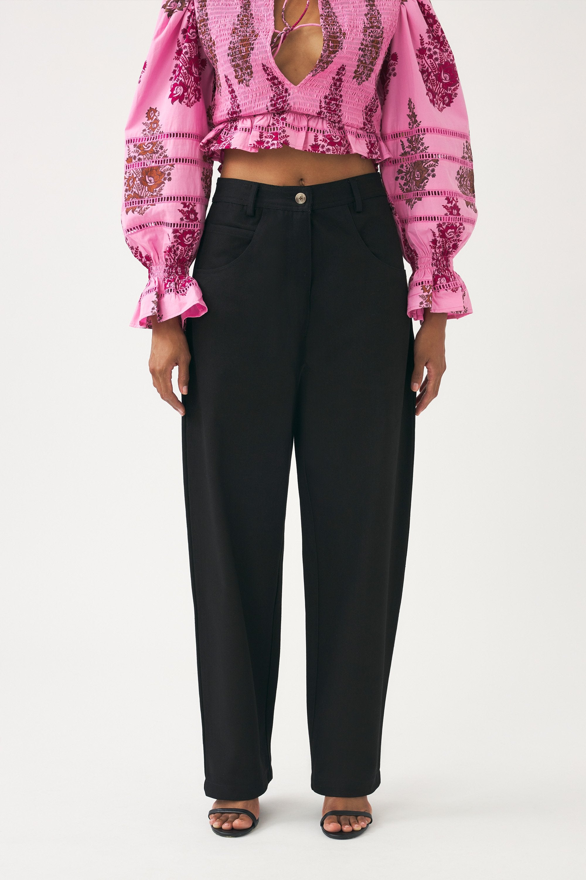 Pantalon oversize brodé Cindy