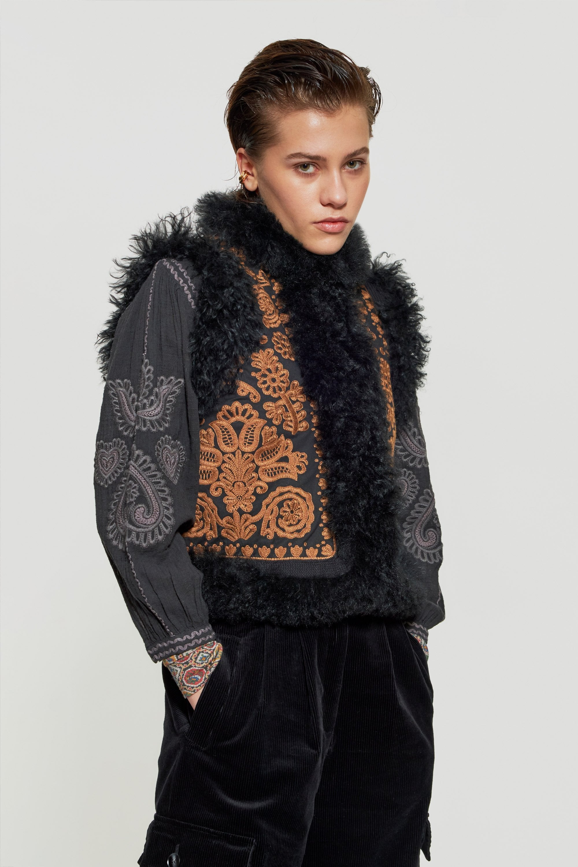 Danie embroidered gilet
