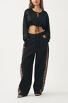 Crop top hand-embroidered with pearls Dune