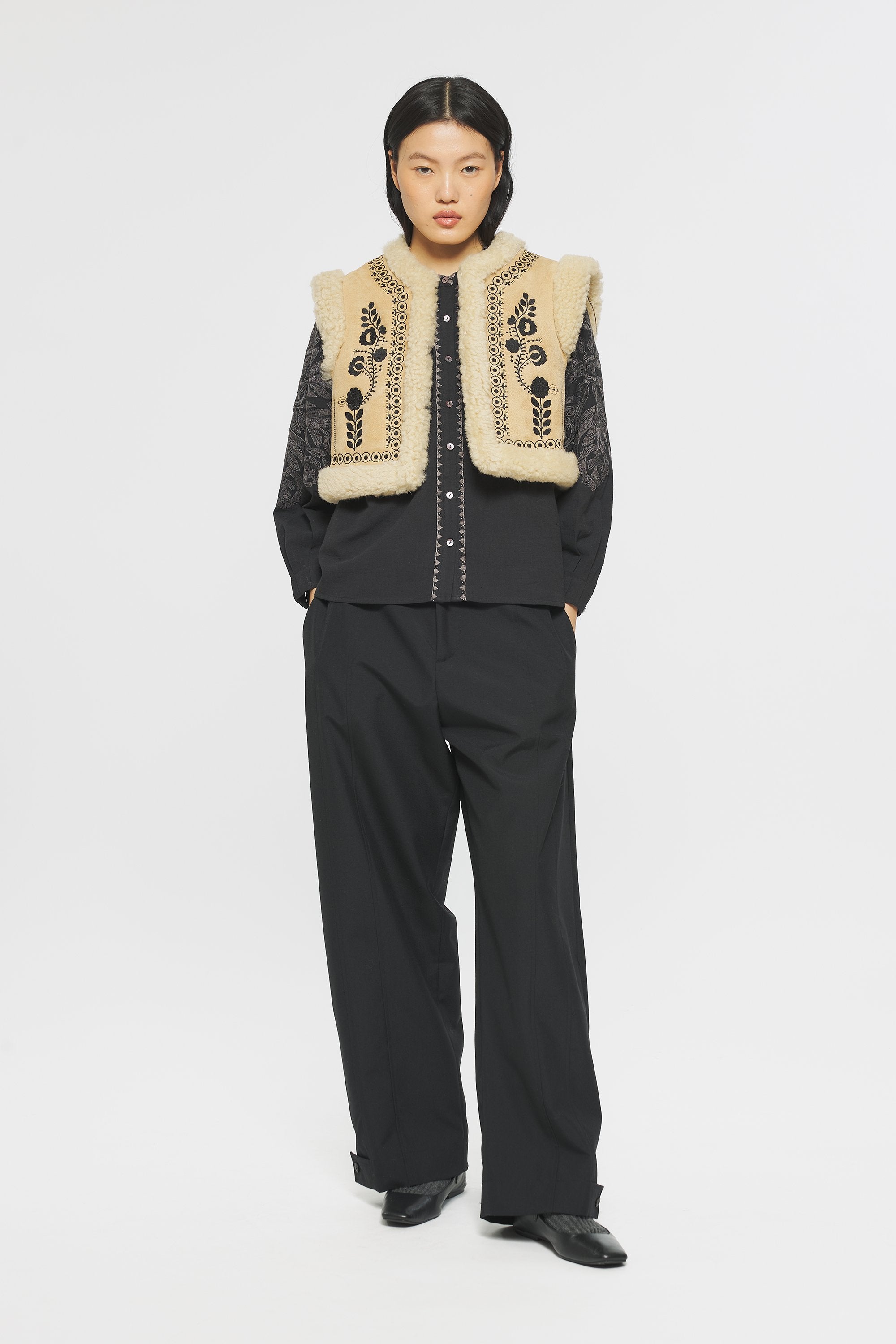Gilet brodé et reversible Dune 