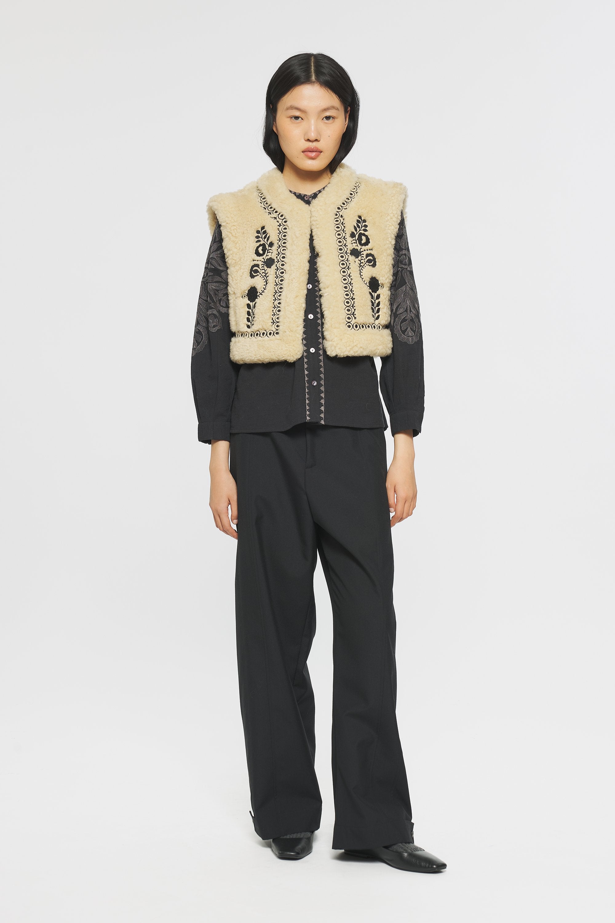 Gilet brodé et reversible Dune 