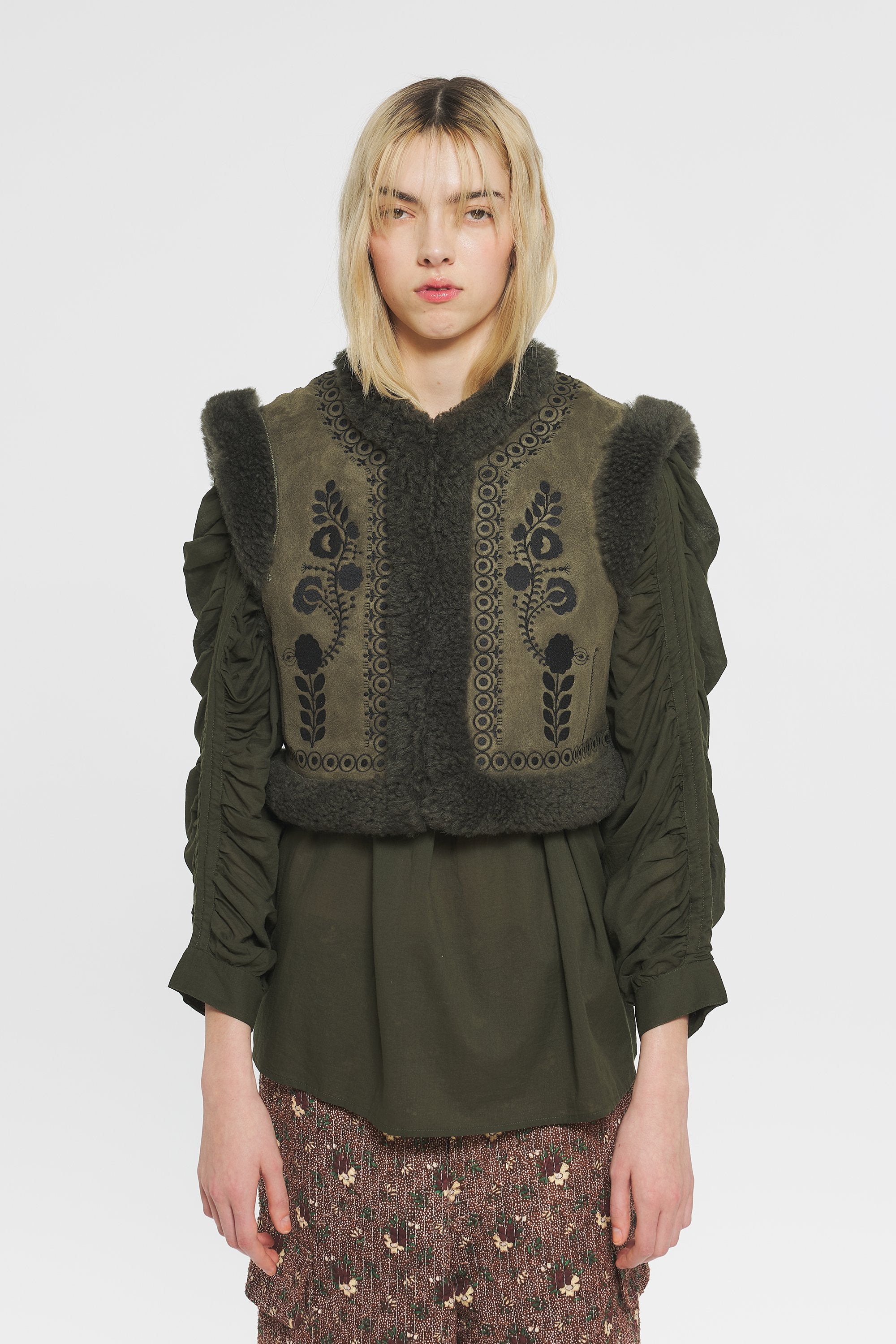 Gilet brodé et reversible Dune 