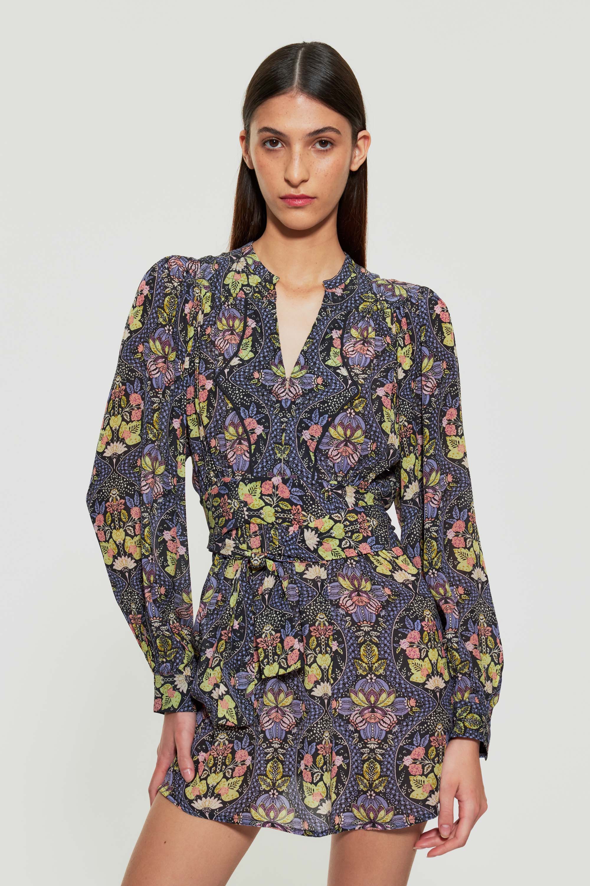 Eros print mini dress