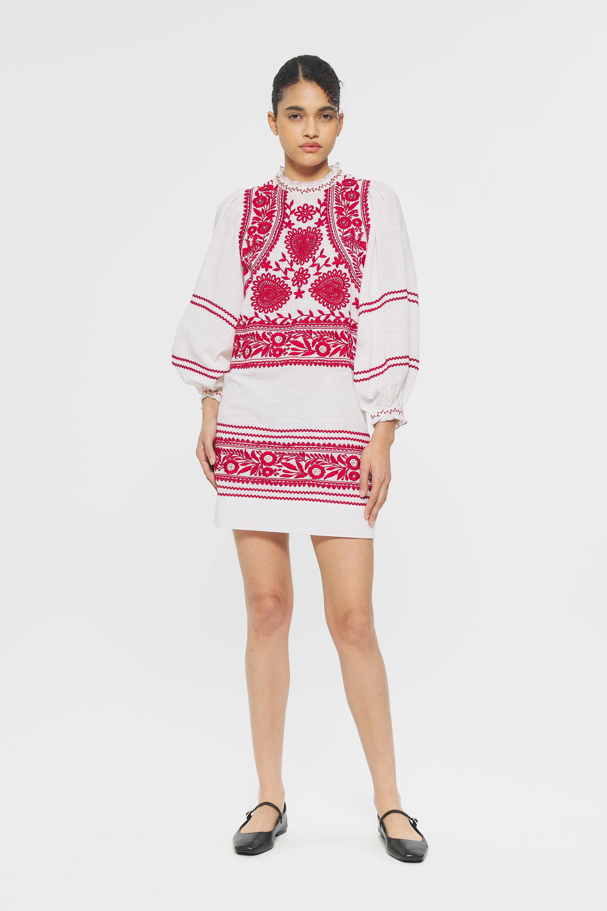 Hugarian Embroidered mini dress
