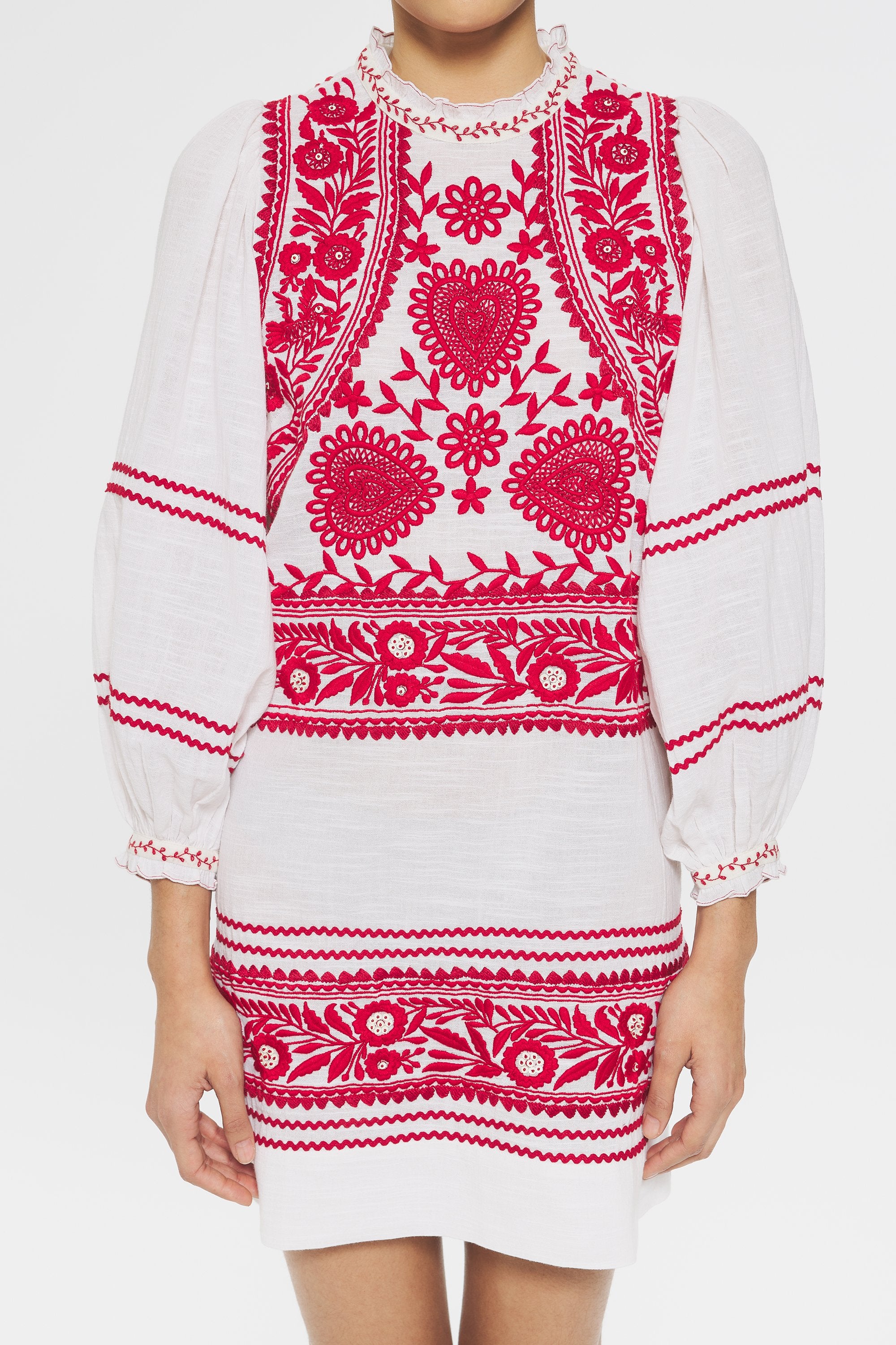 Hugarian Embroidered mini dress