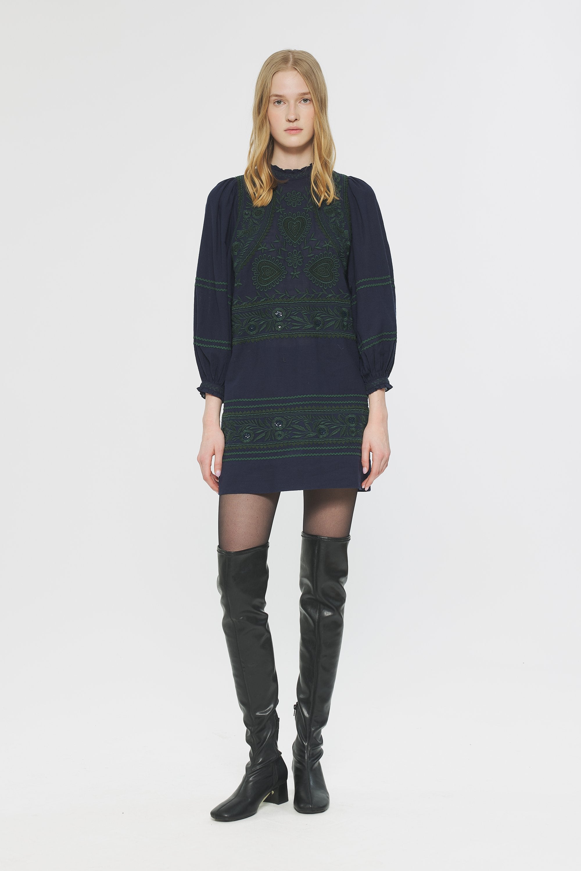 Hugarian Embroidered mini dress