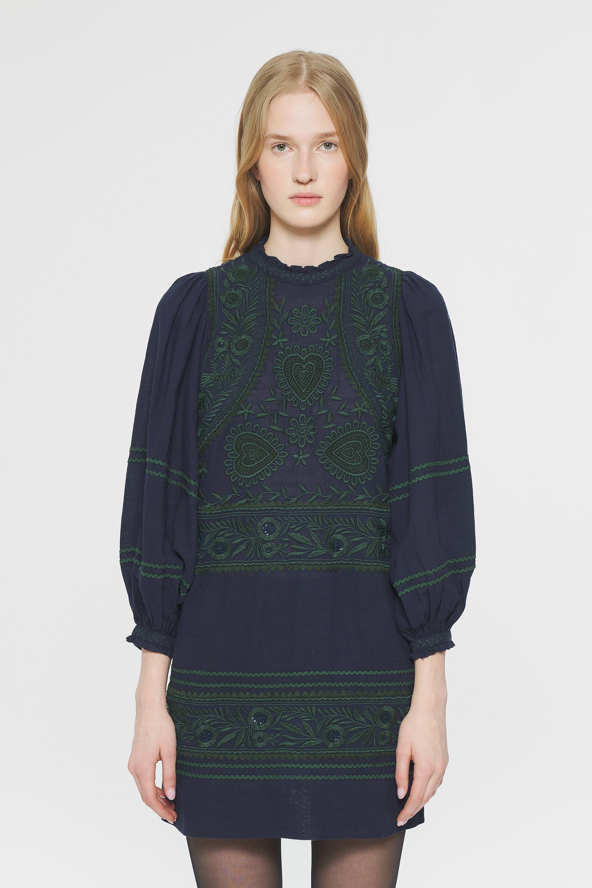 Hugarian Embroidered mini dress
