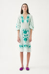 Von Hand mit Seidengarn besticktes Kleid Ila
