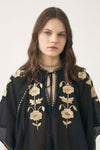 Mini kaftan hand-embroidered with silk Ila