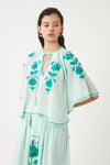 Mini kaftan hand-embroidered with silk Ila