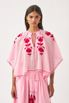 Mini kaftan hand-embroidered with silk Ila