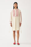 Mini dress hand-embroidered with pearls Jena
