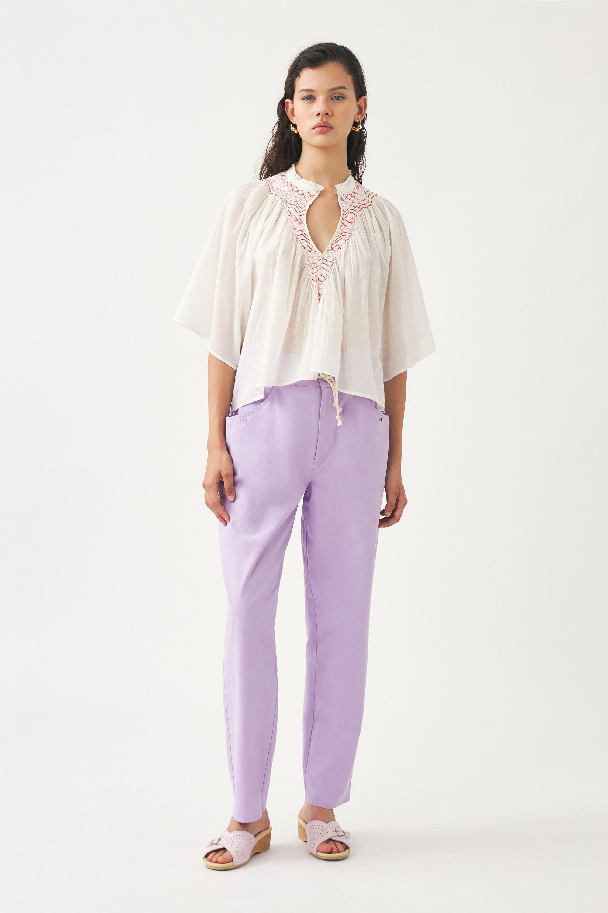 Pantalon en toile de coton Kimi