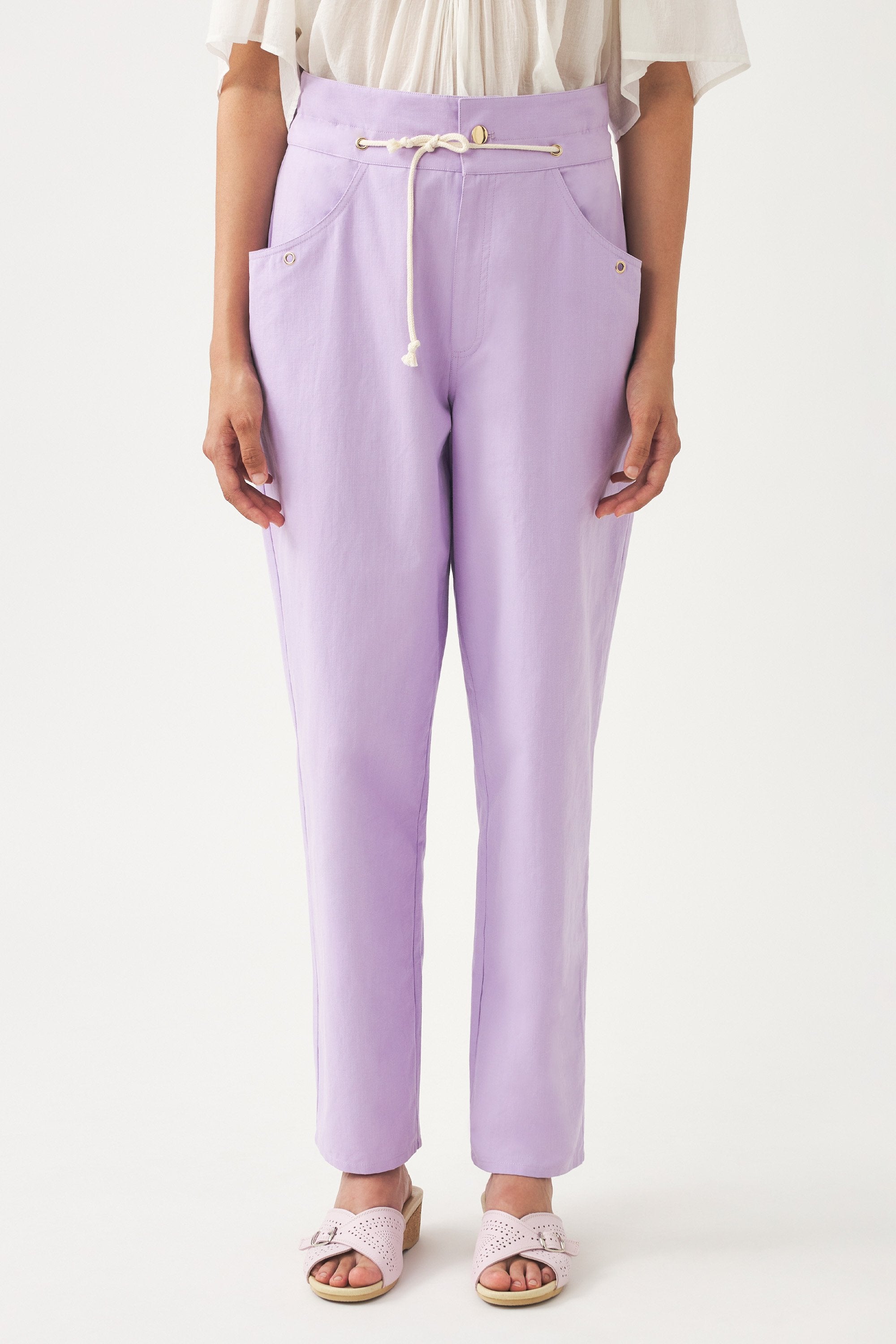 Pantalon en toile de coton Kimi