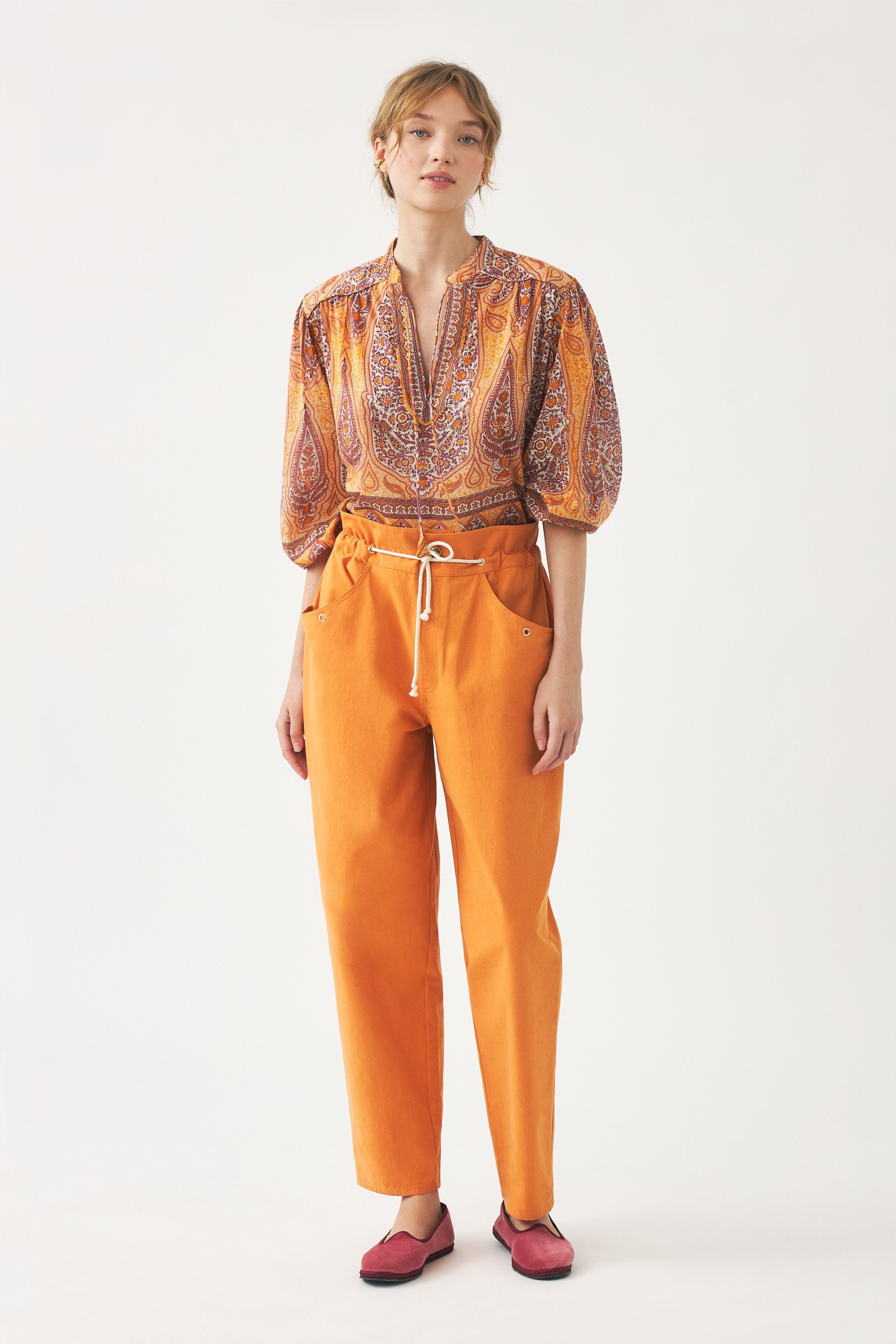 Pantalon en toile de coton Kimi