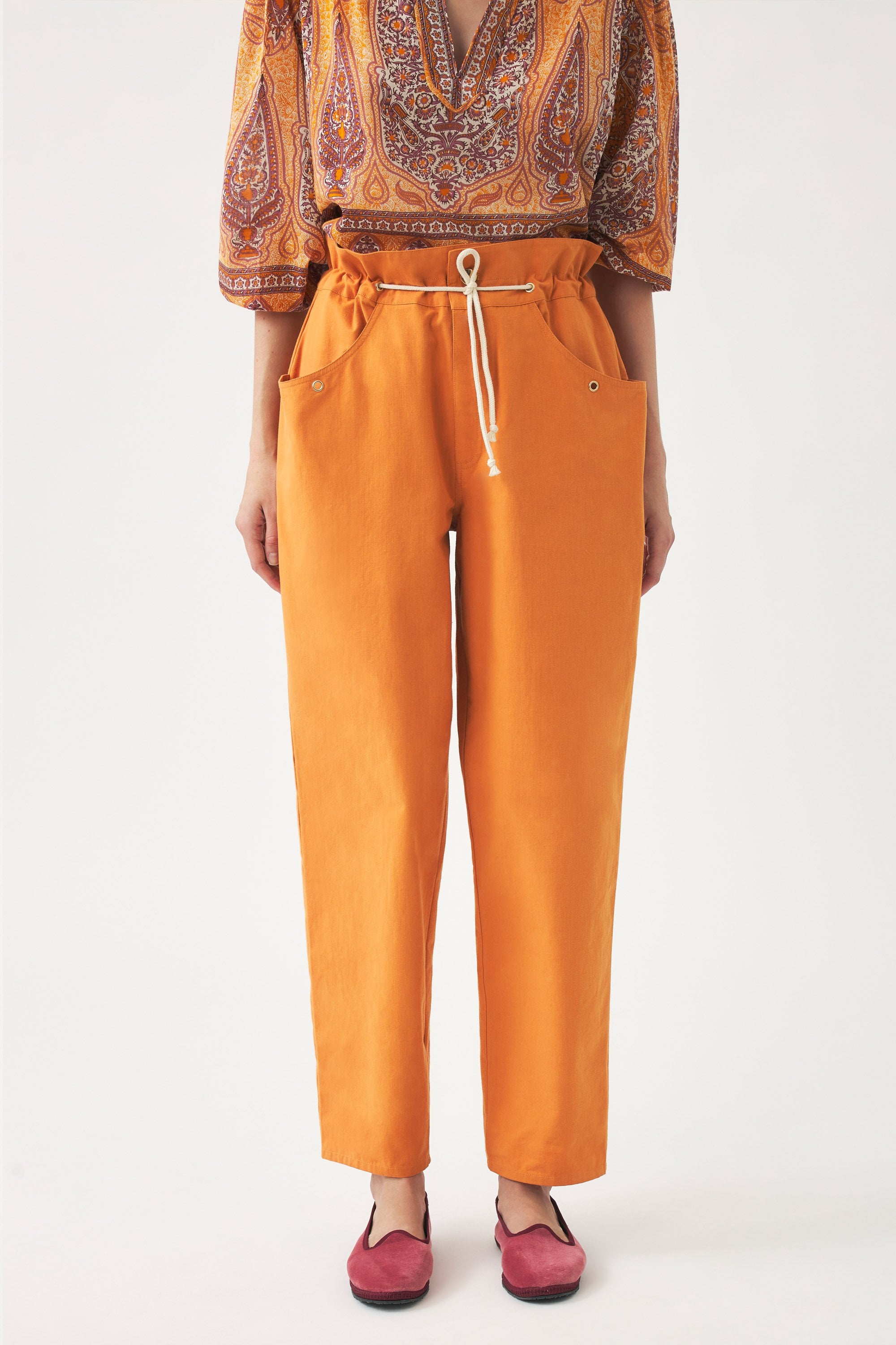 Pantalon en toile de coton Kimi