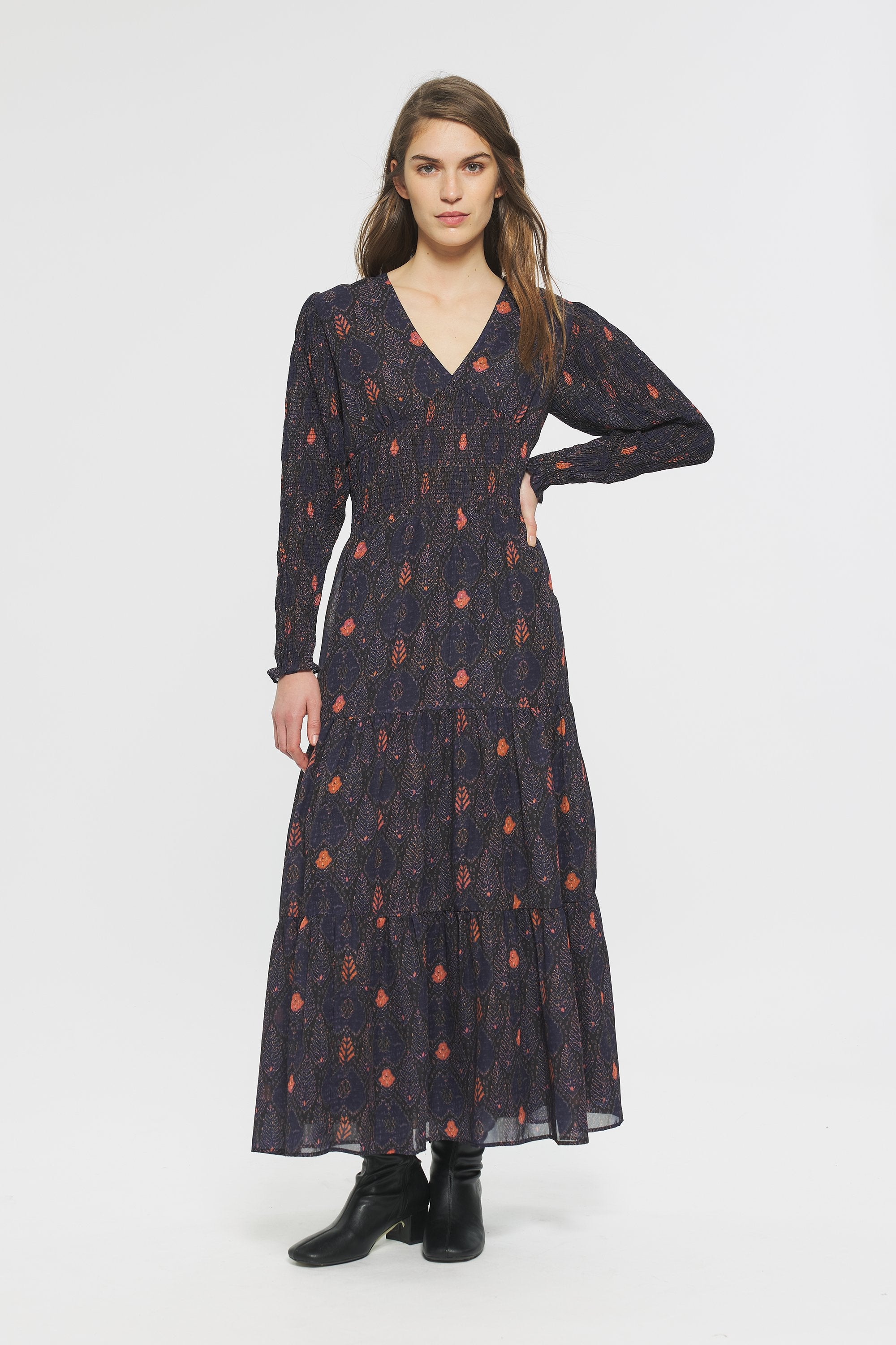 Mani Print maxi dress