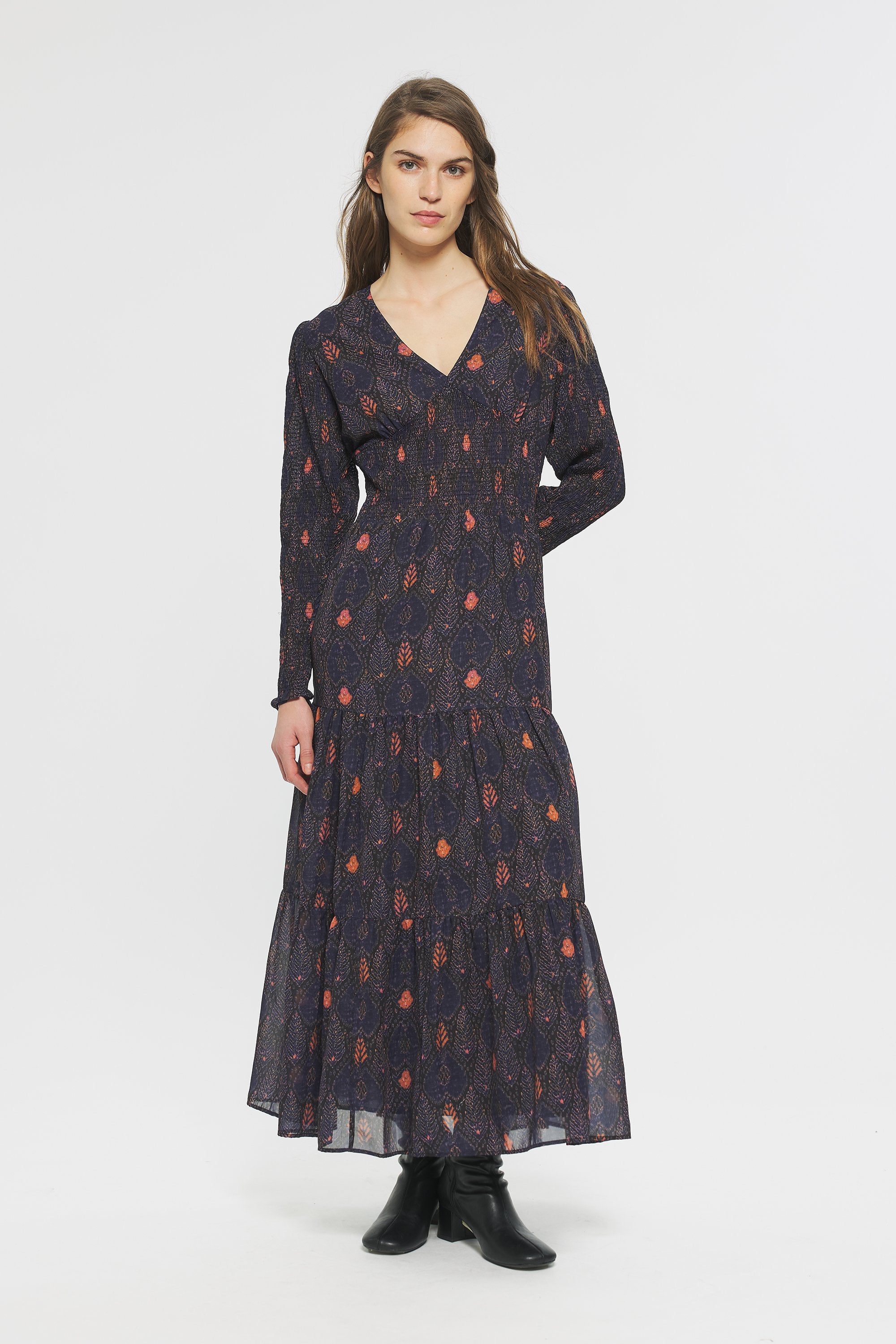 Mani Print maxi dress