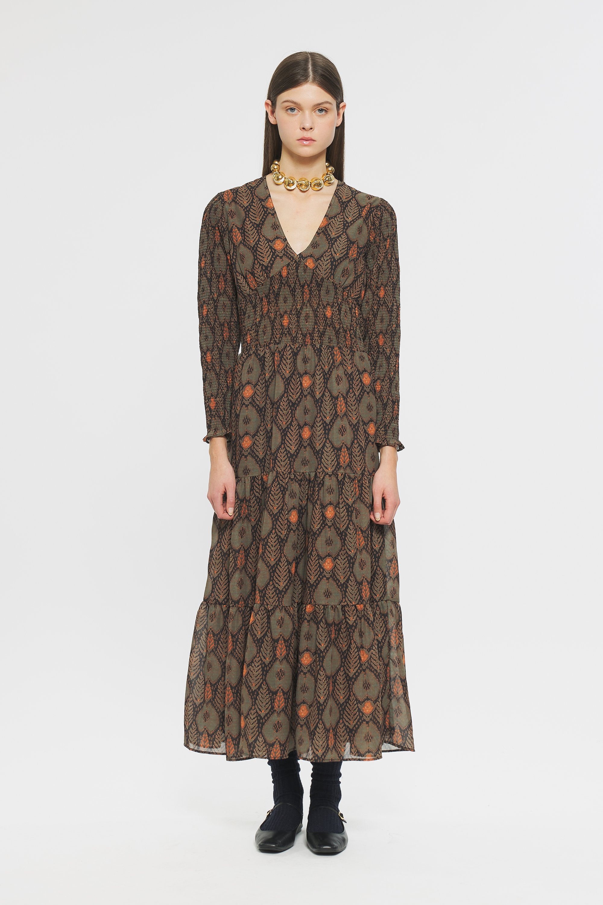 Mani Print maxi dress