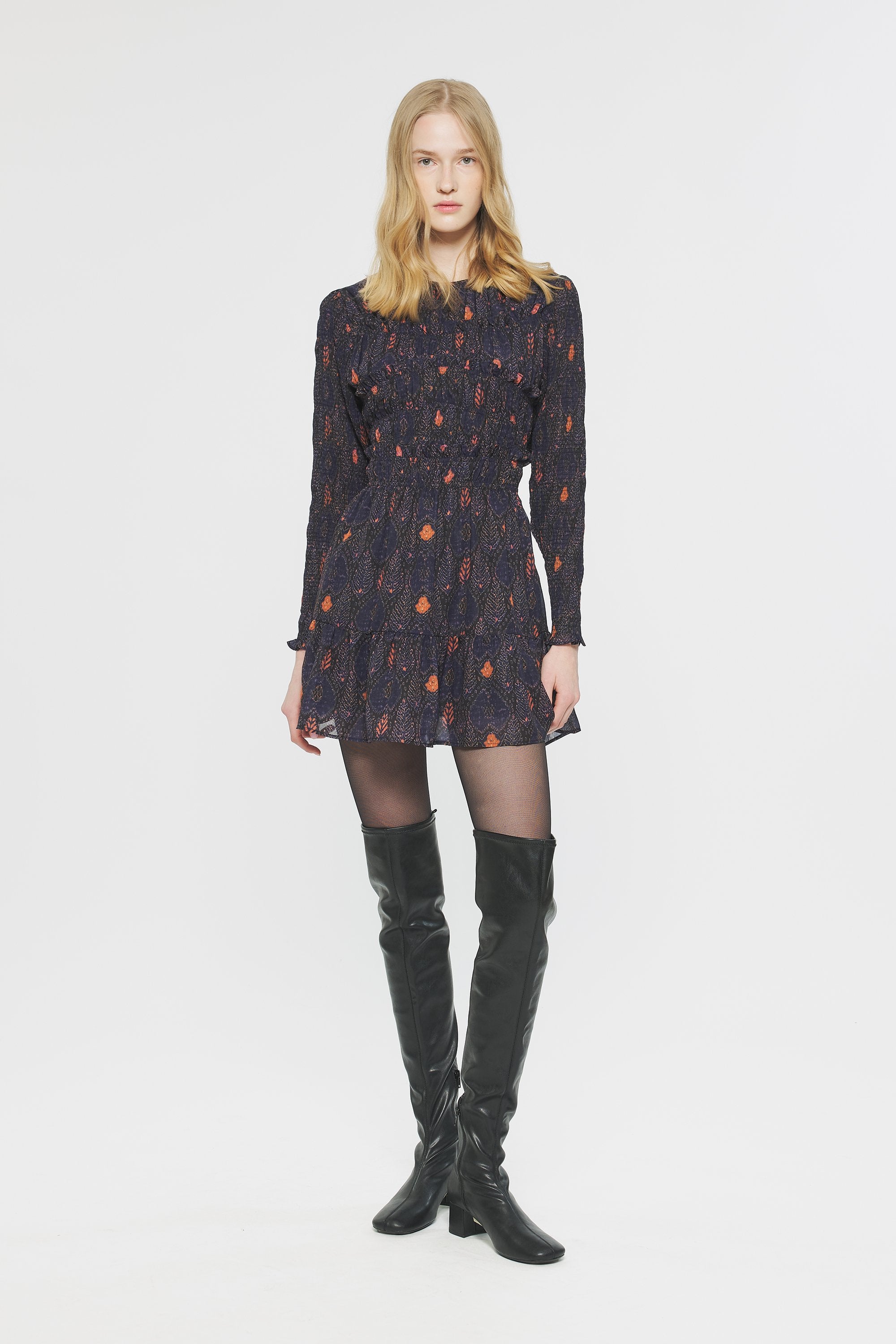 Mani Print mini dress