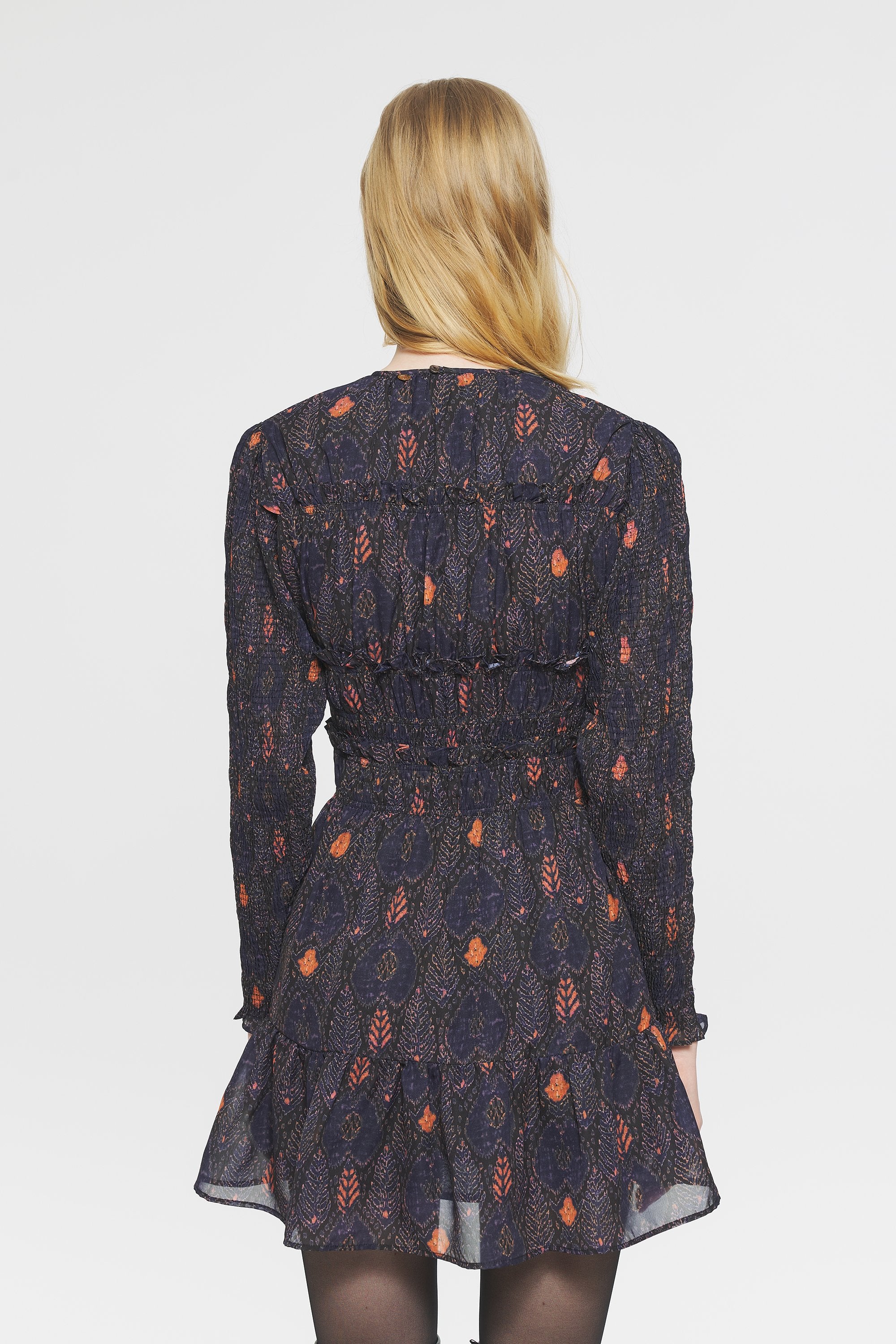 Kurzes bedrucktes Kleid Mani