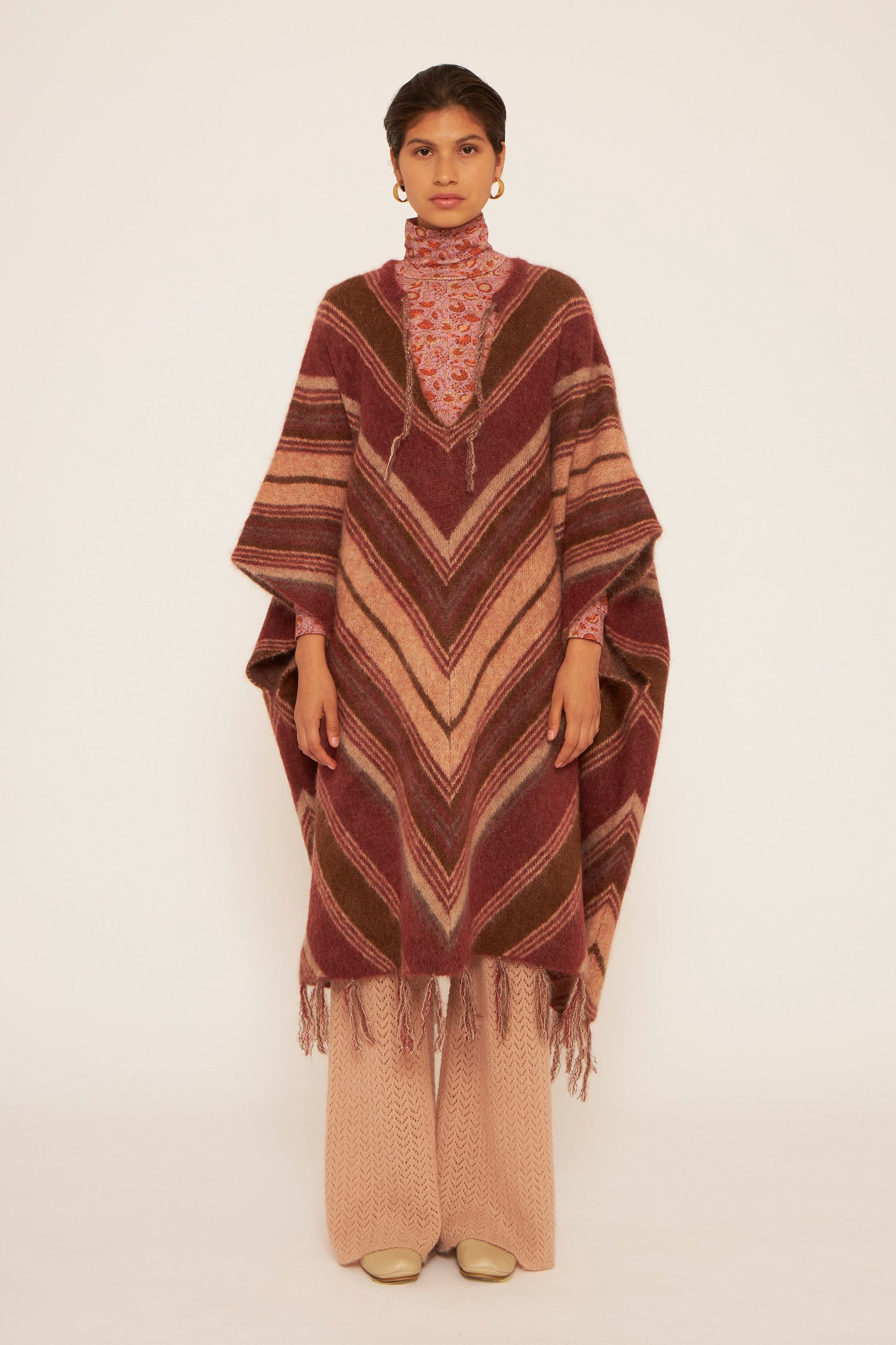 Poncho aus Mohairwolle Maya