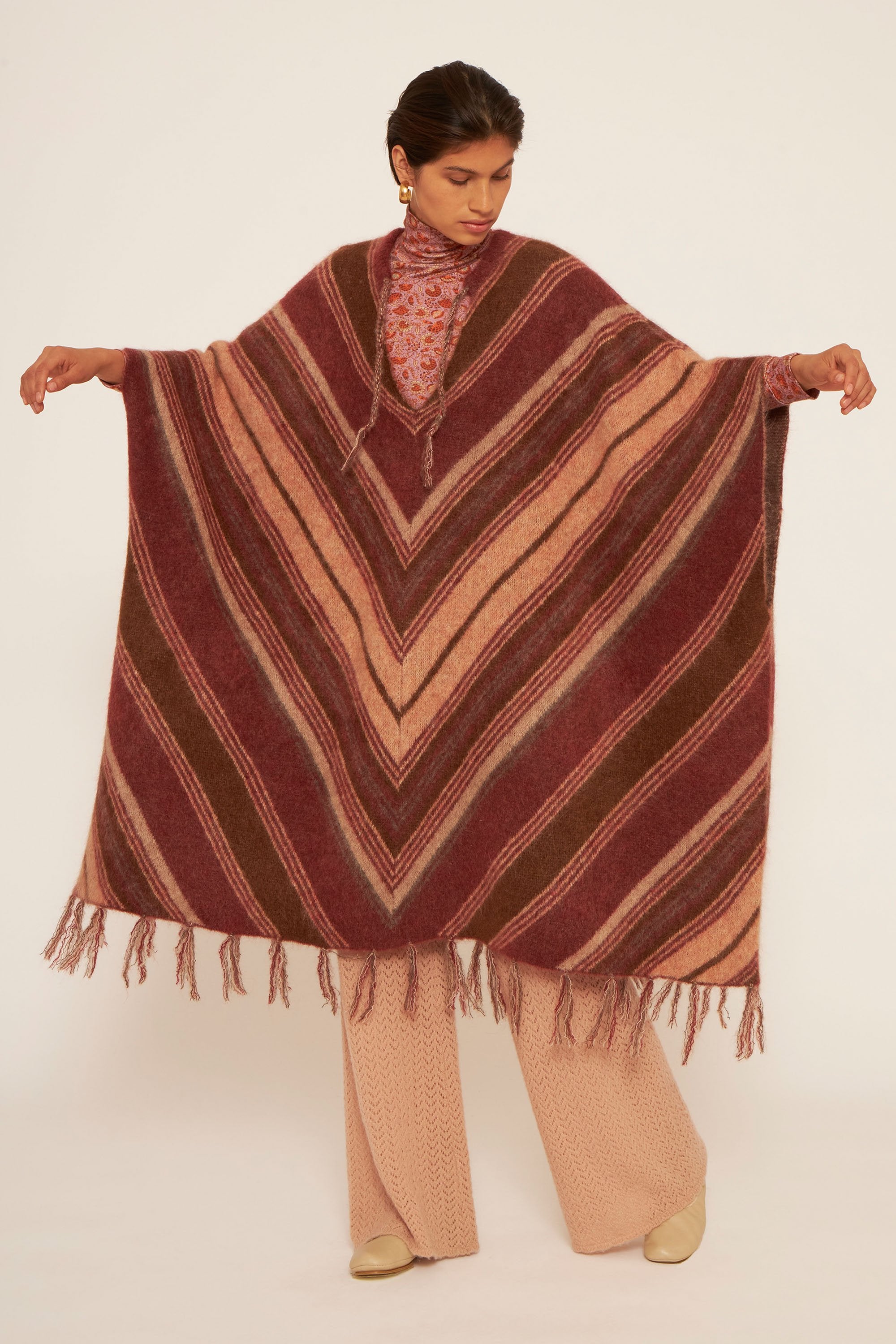 Poncho aus Mohairwolle Maya