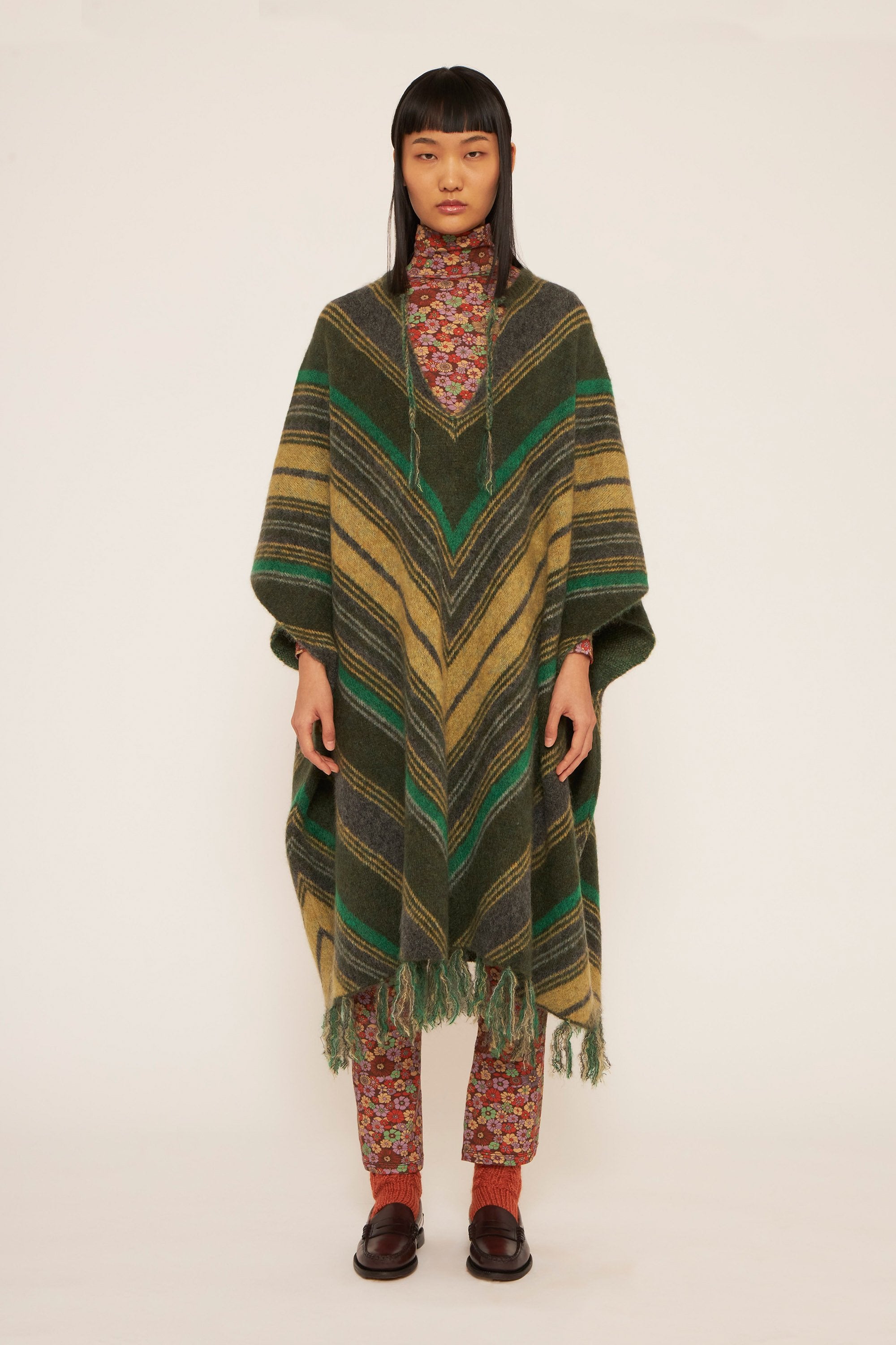 Poncho aus Mohairwolle Maya