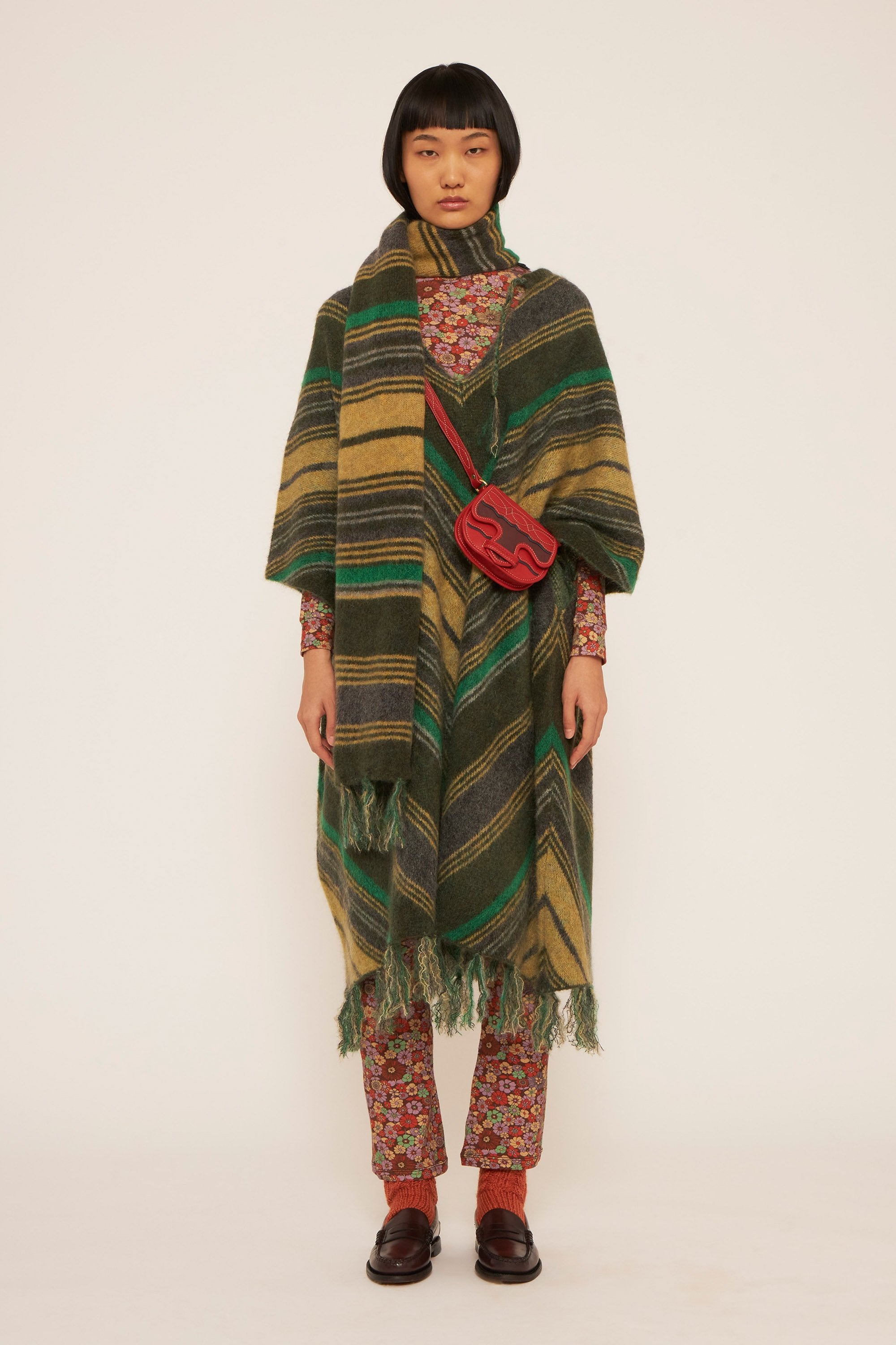 Poncho aus Mohairwolle Maya