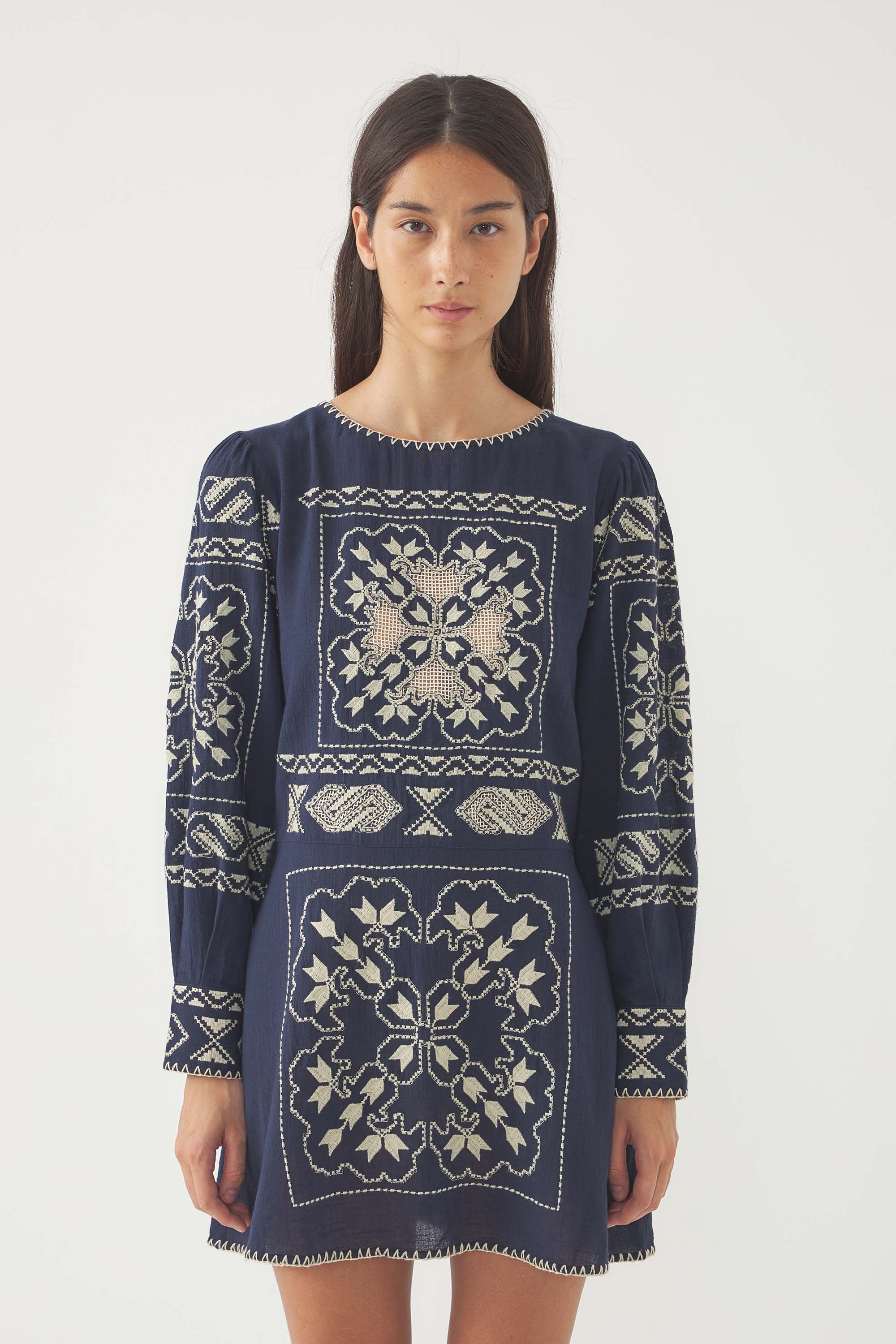 Embroidered Mini Dress Milos