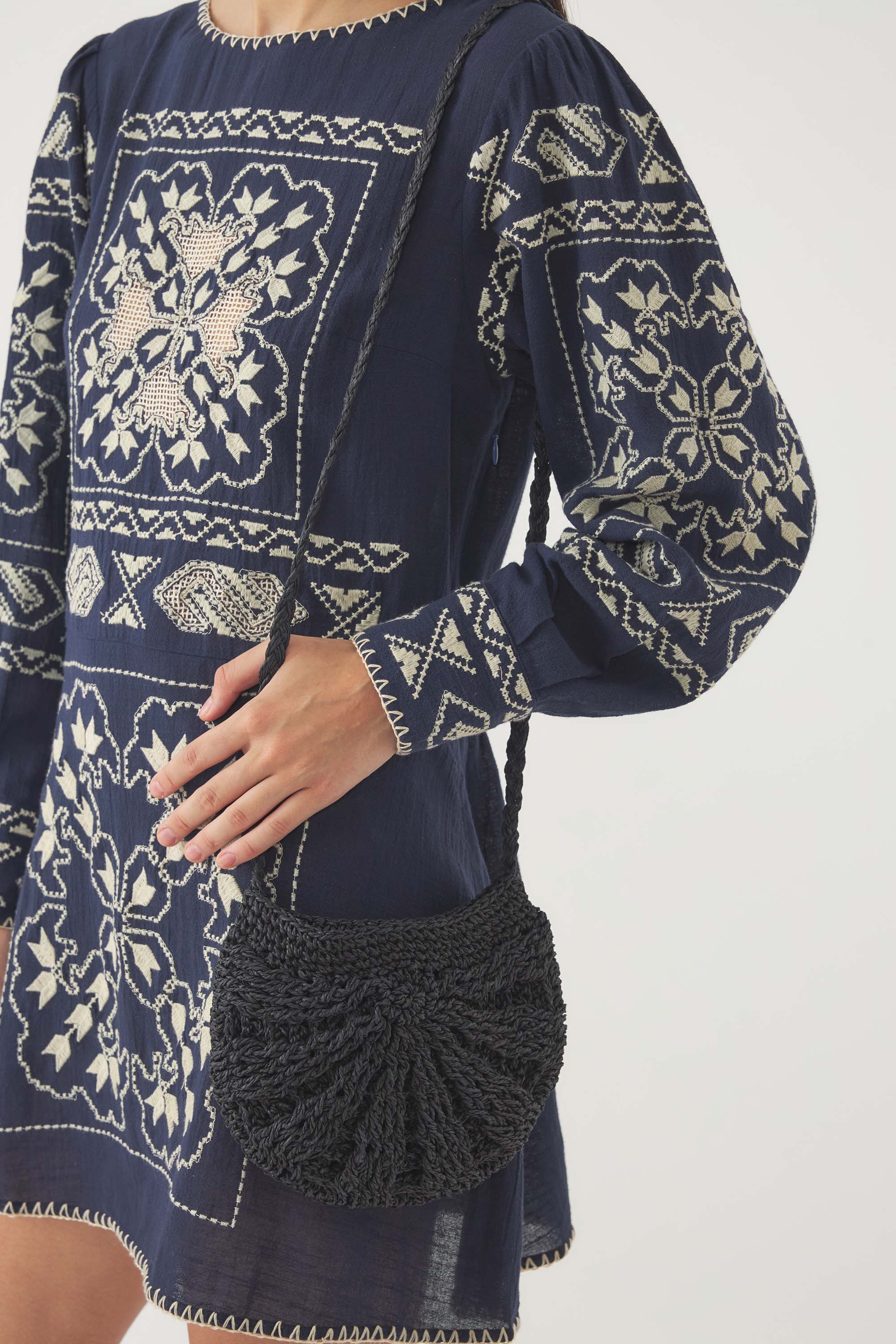 Embroidered Mini Dress Milos