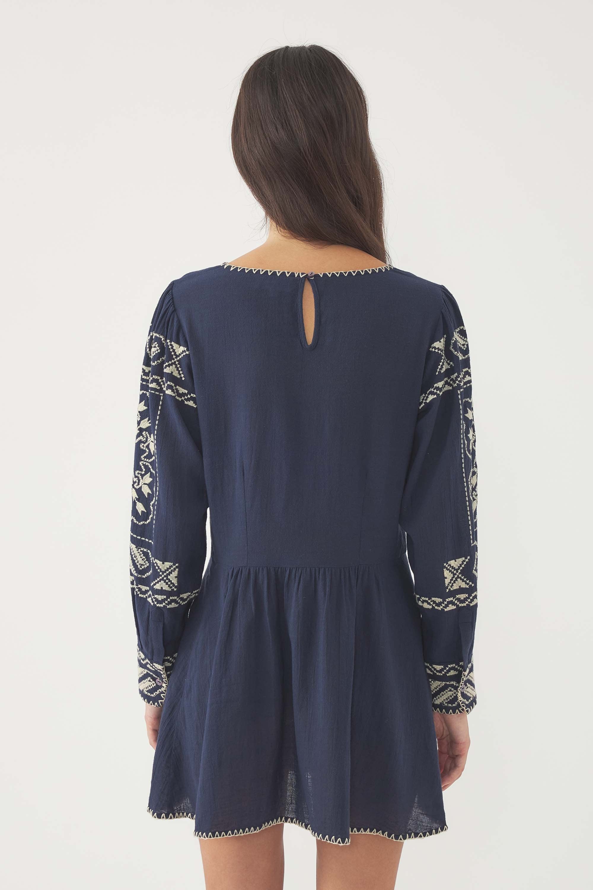 Embroidered Mini Dress Milos