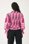 Gesmokte bedruckte Bluse Muguet