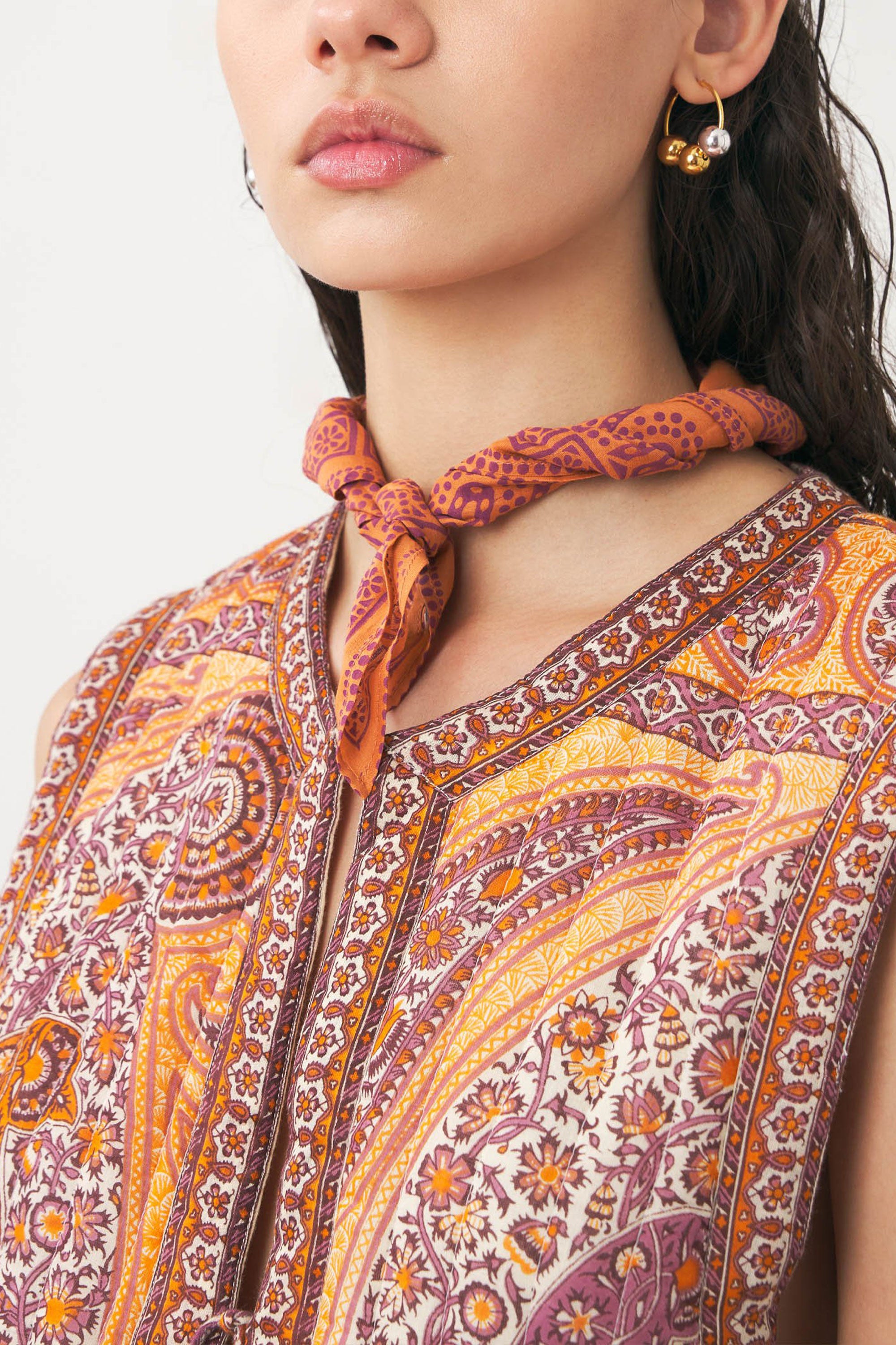 Bandana imprimé voile de coton Nalii