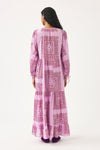 Cotton voile print maxi dress Nalii