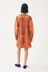 Robe mini en voile de coton imprimé Nalii