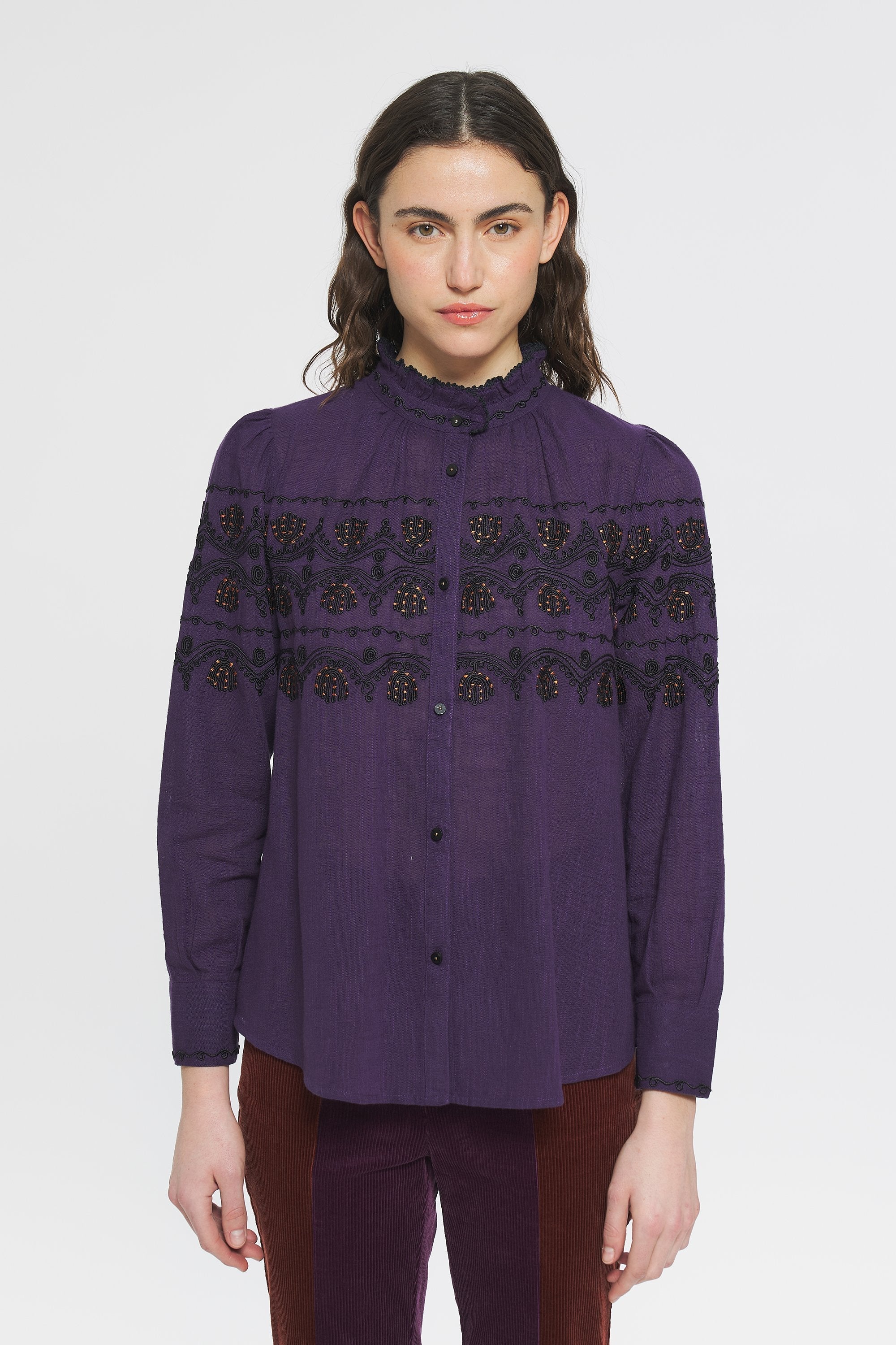 Bestickte Hemdbluse Nelly