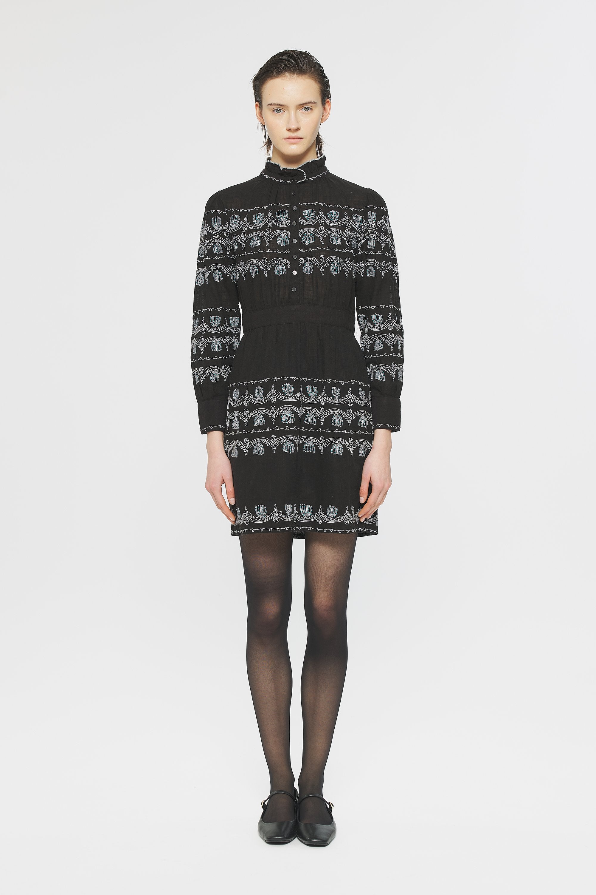 Nelly Embroidered mini dress