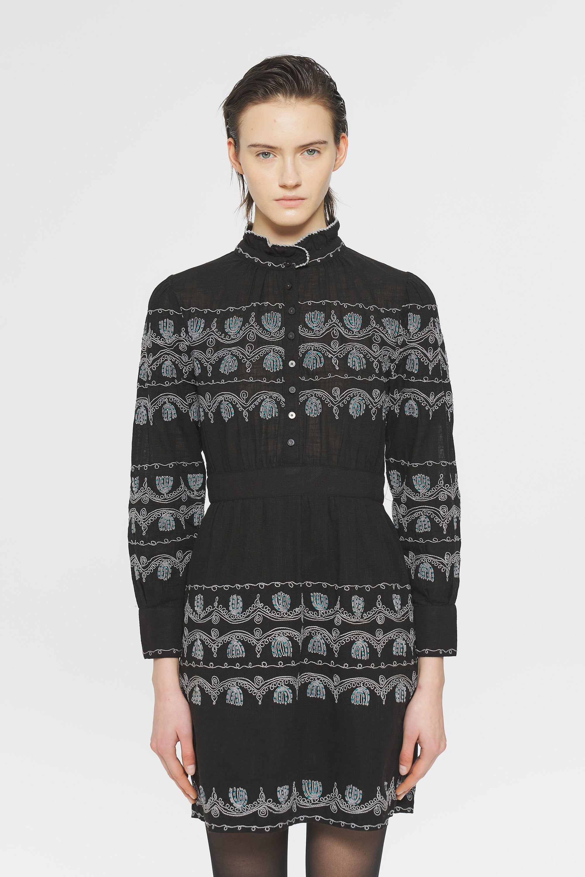 Nelly Embroidered mini dress
