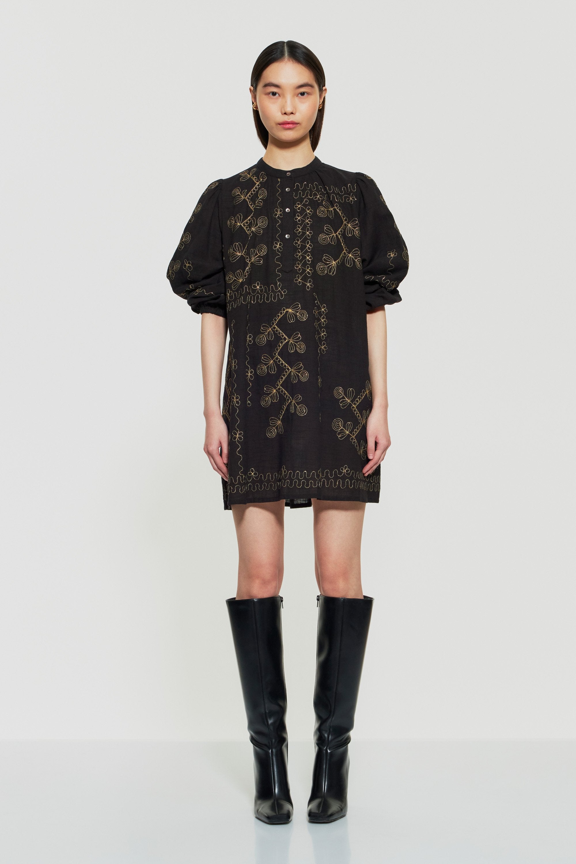 Oriane embroidered mini dress