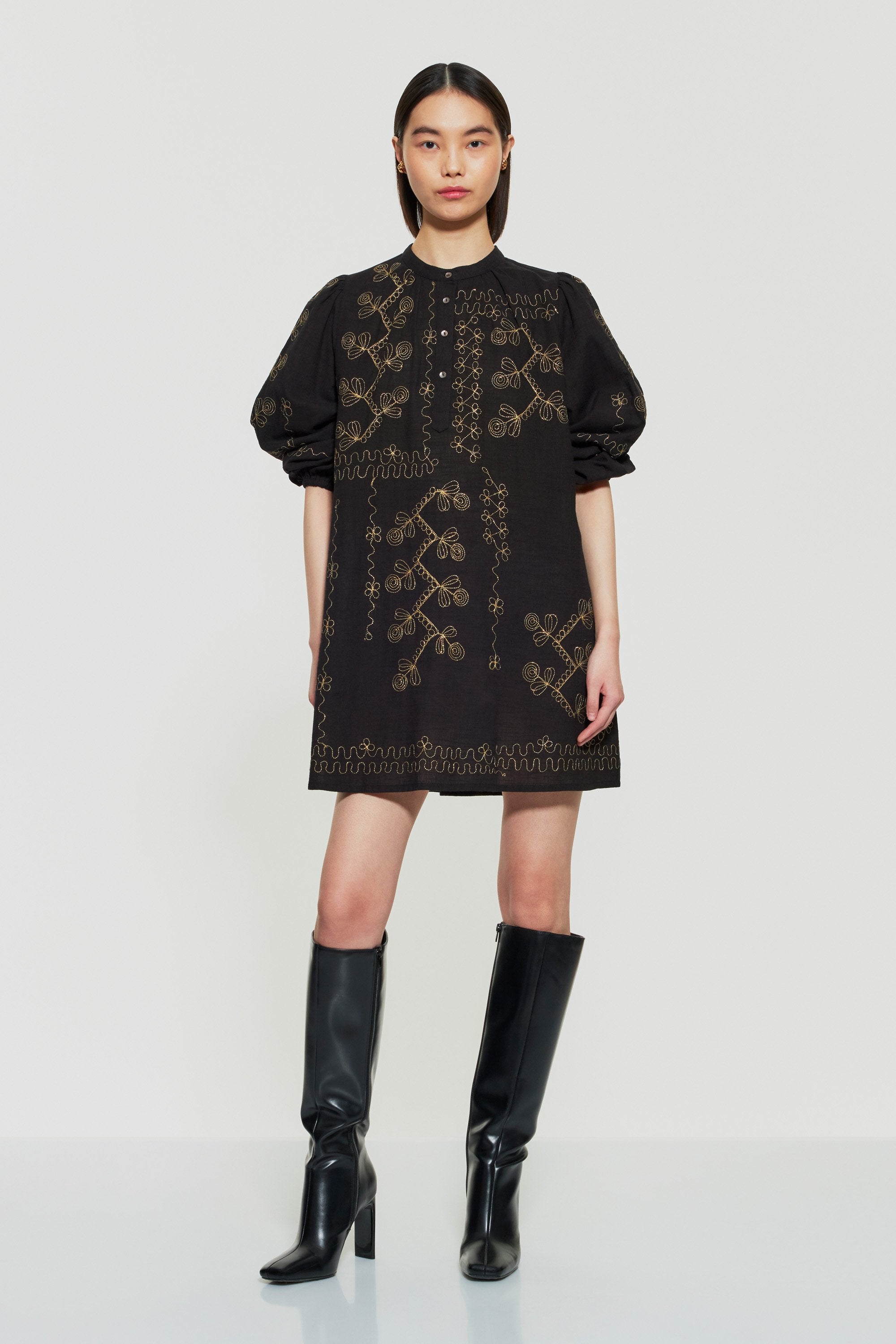 Oriane embroidered mini dress