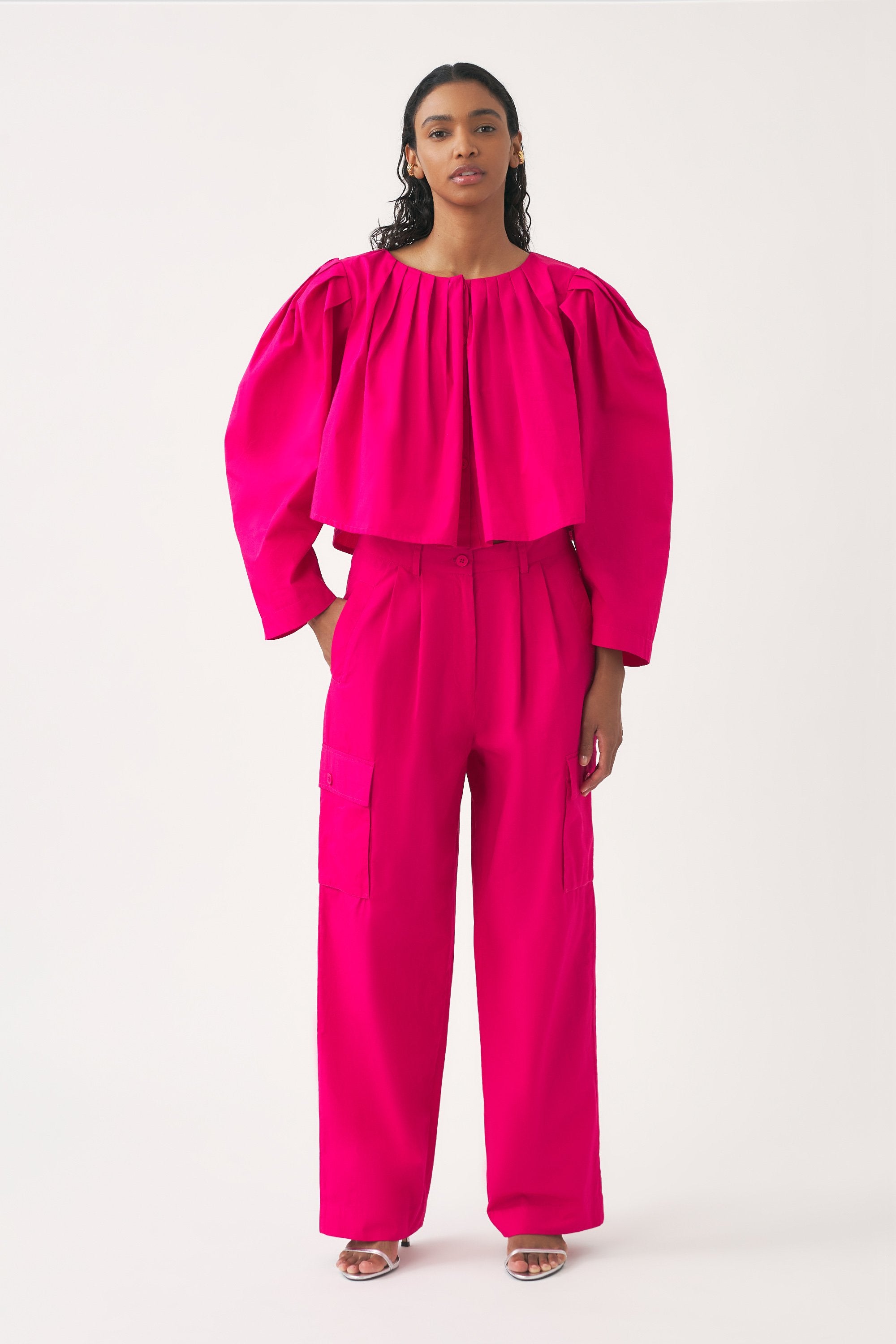 Cropped jacket in Pop