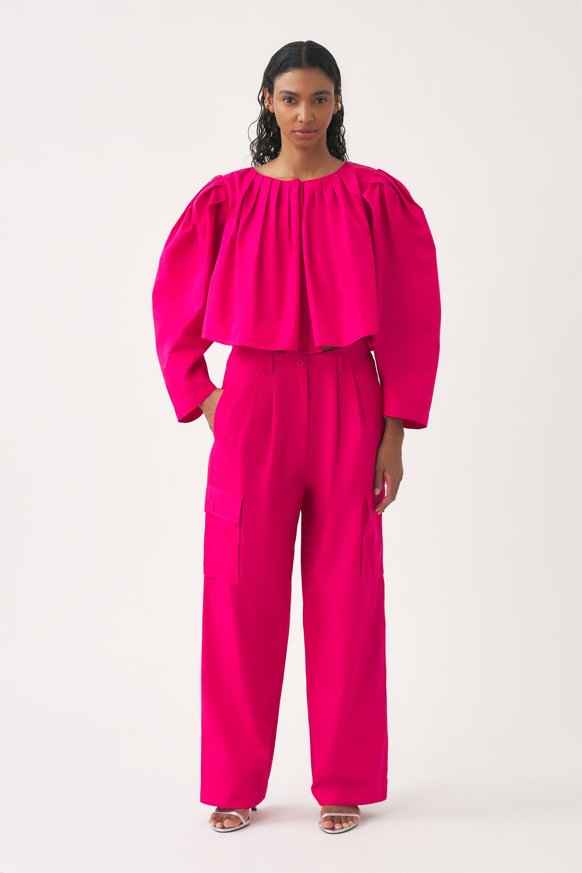 Cropped jacket in Pop