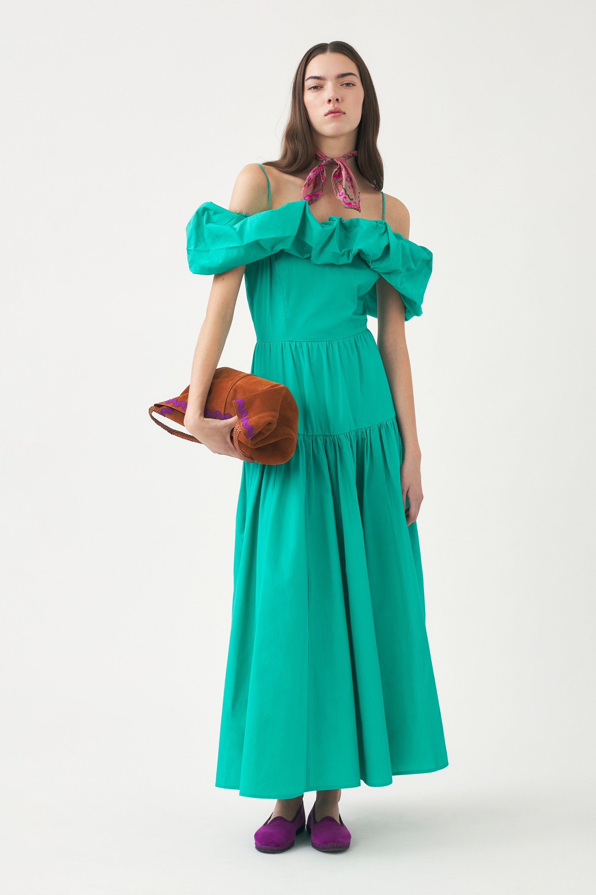 Off-shoulder maxi dress Pop